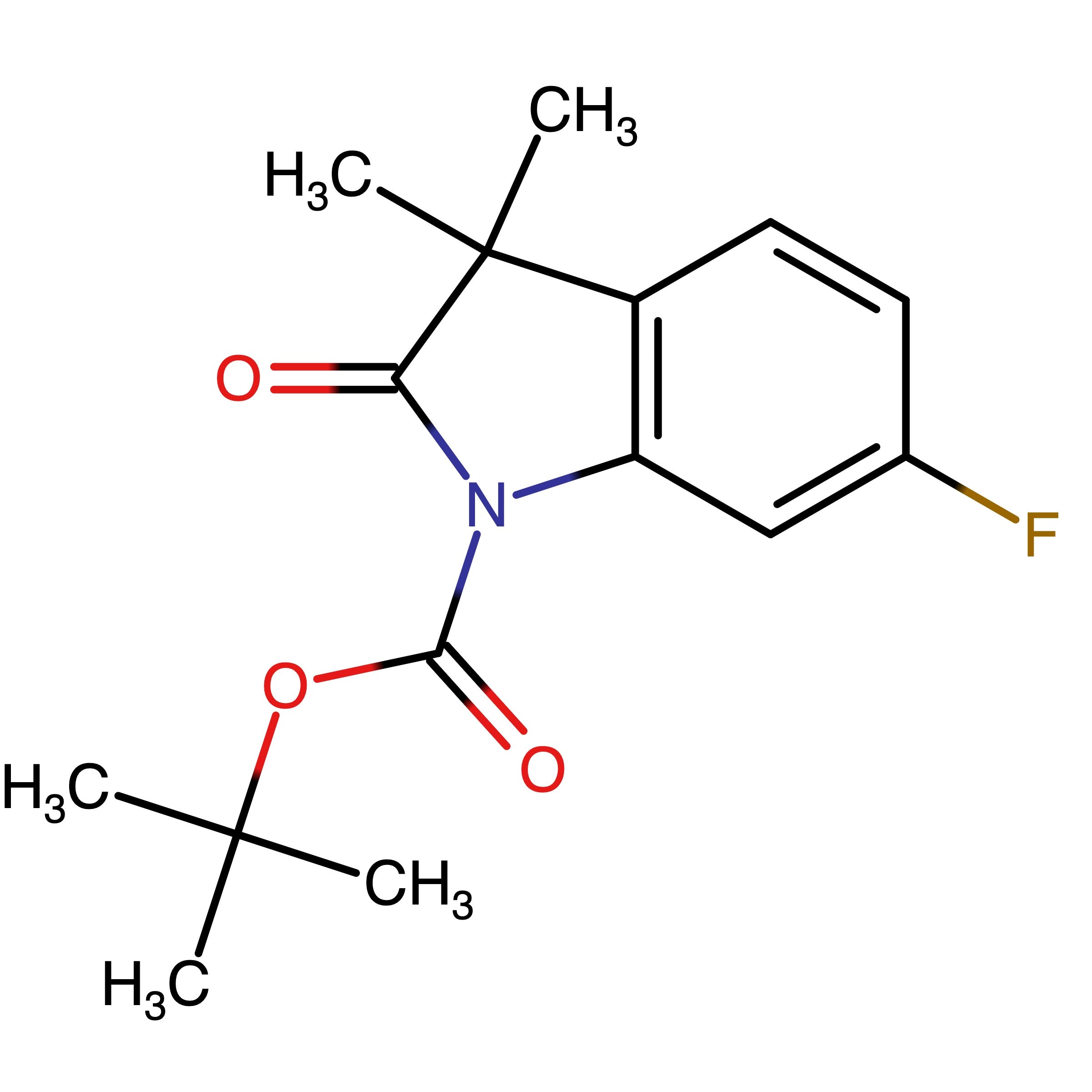 CAS 1800261-10-2 | tert-Butyl 6-fluoro-3,3-dimethyl-2-oxoindoline-1-carboxylate