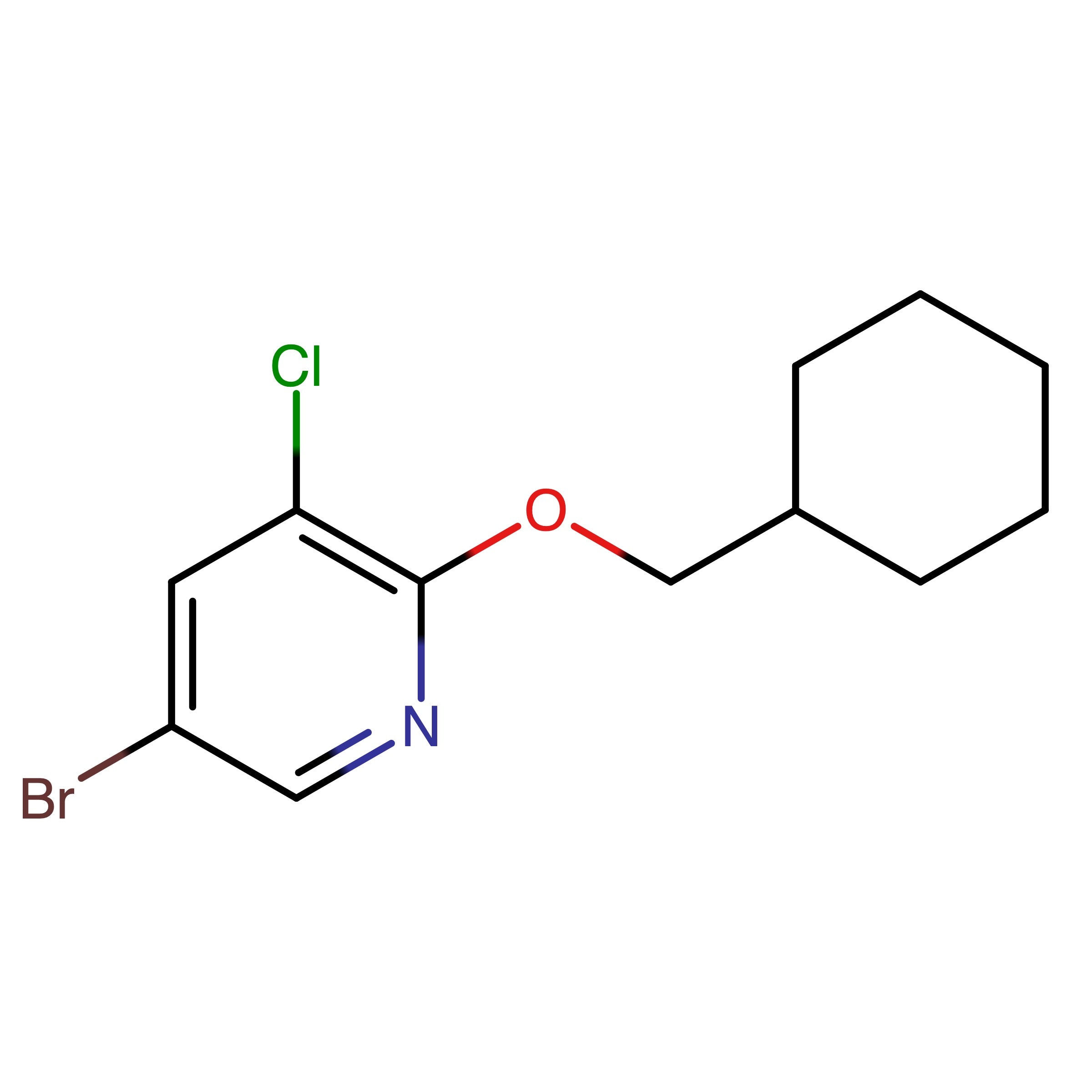 CAS 1800260-68-7 | 5-Bromo-3-chloro-2-(cyclohexylmethoxy)pyridine