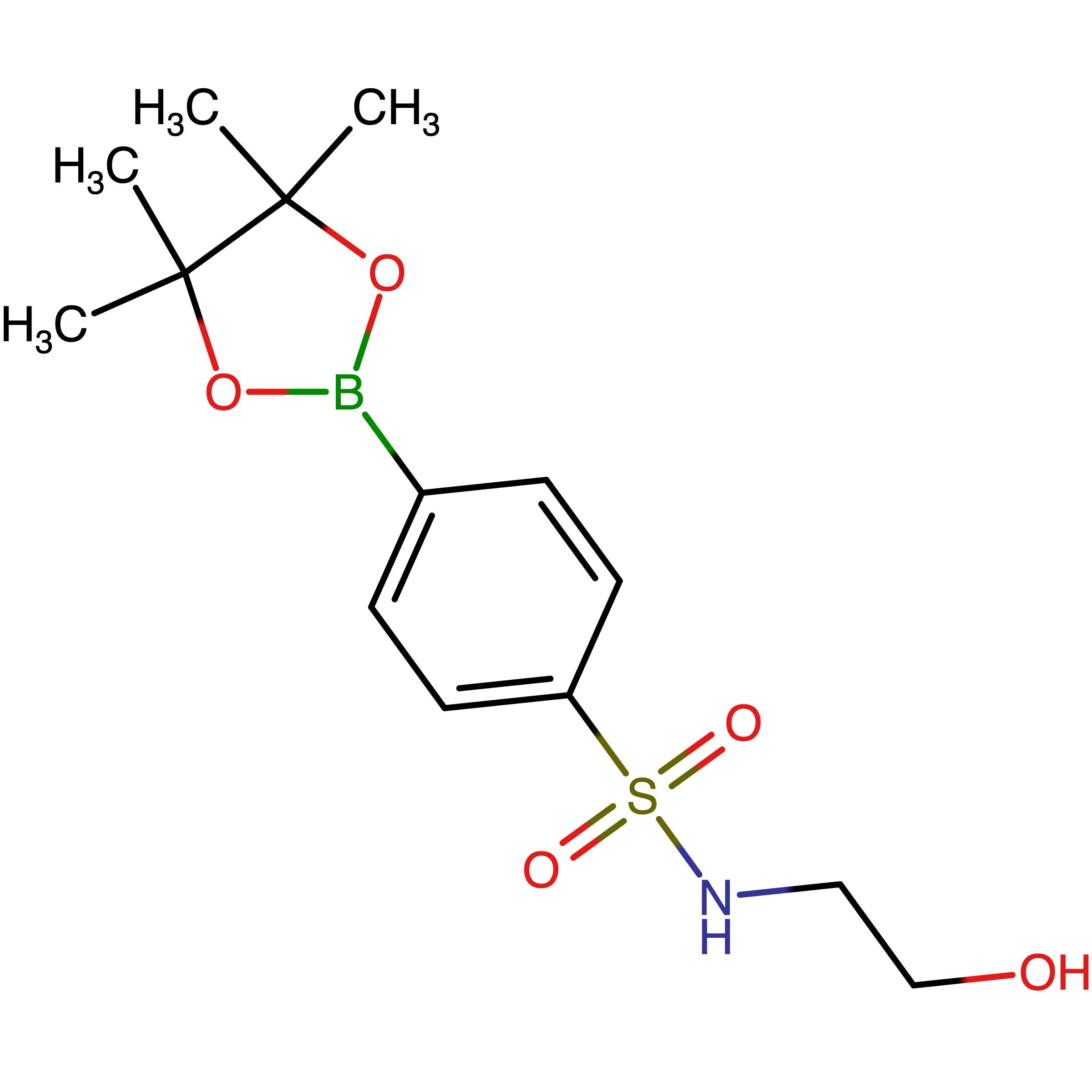 CAS 1014613-40-1 | N-(2-Hydroxyethyl)-4-(4,4,5,5-tetramethyl-1,3,2-dioxaborolan-2-yl)benzenesulfonamide | MFCD28397687