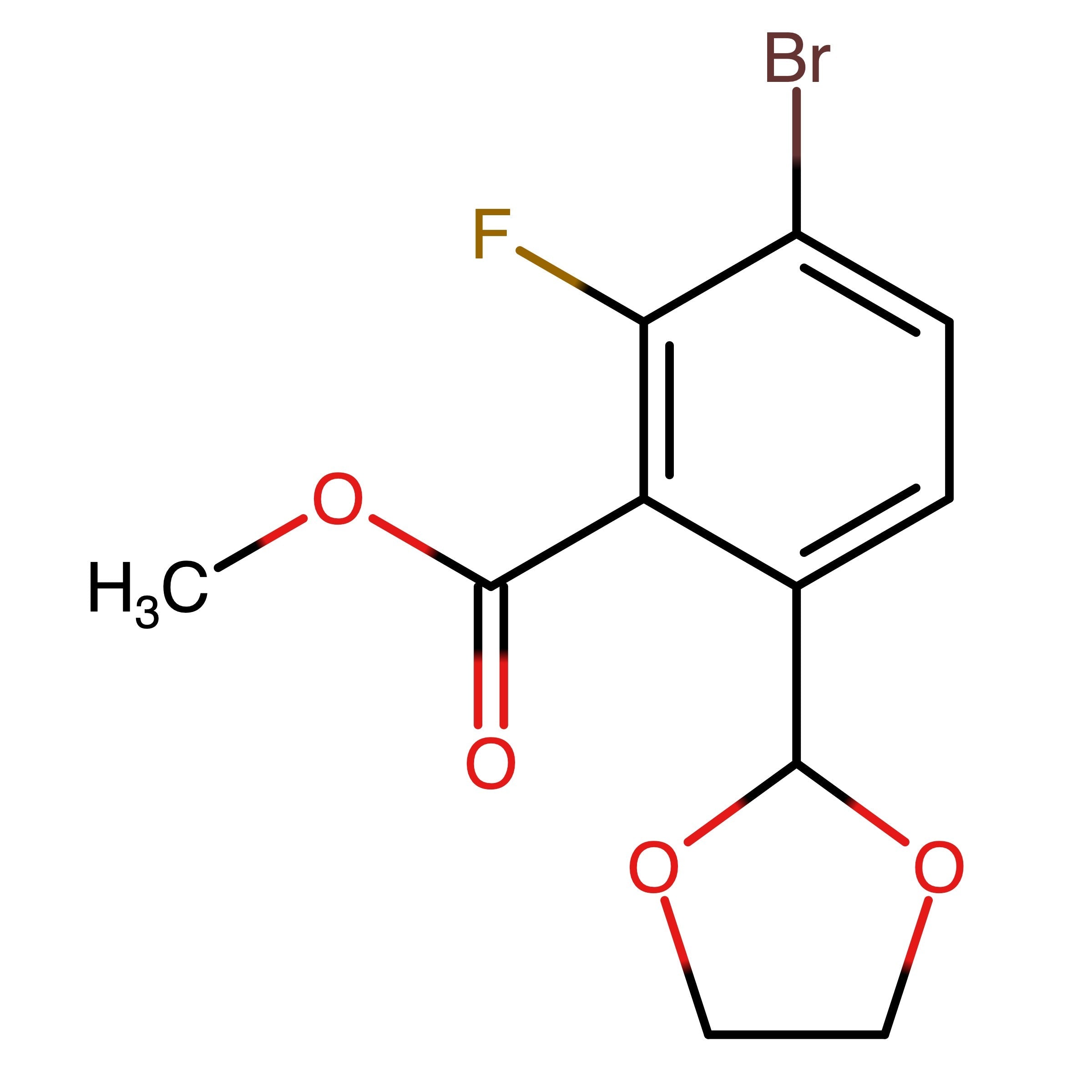 CAS 2409692-49-3 | Methyl 3-bromo-6-(1,3-dioxolan-2-yl)-2-fluorobenzoate