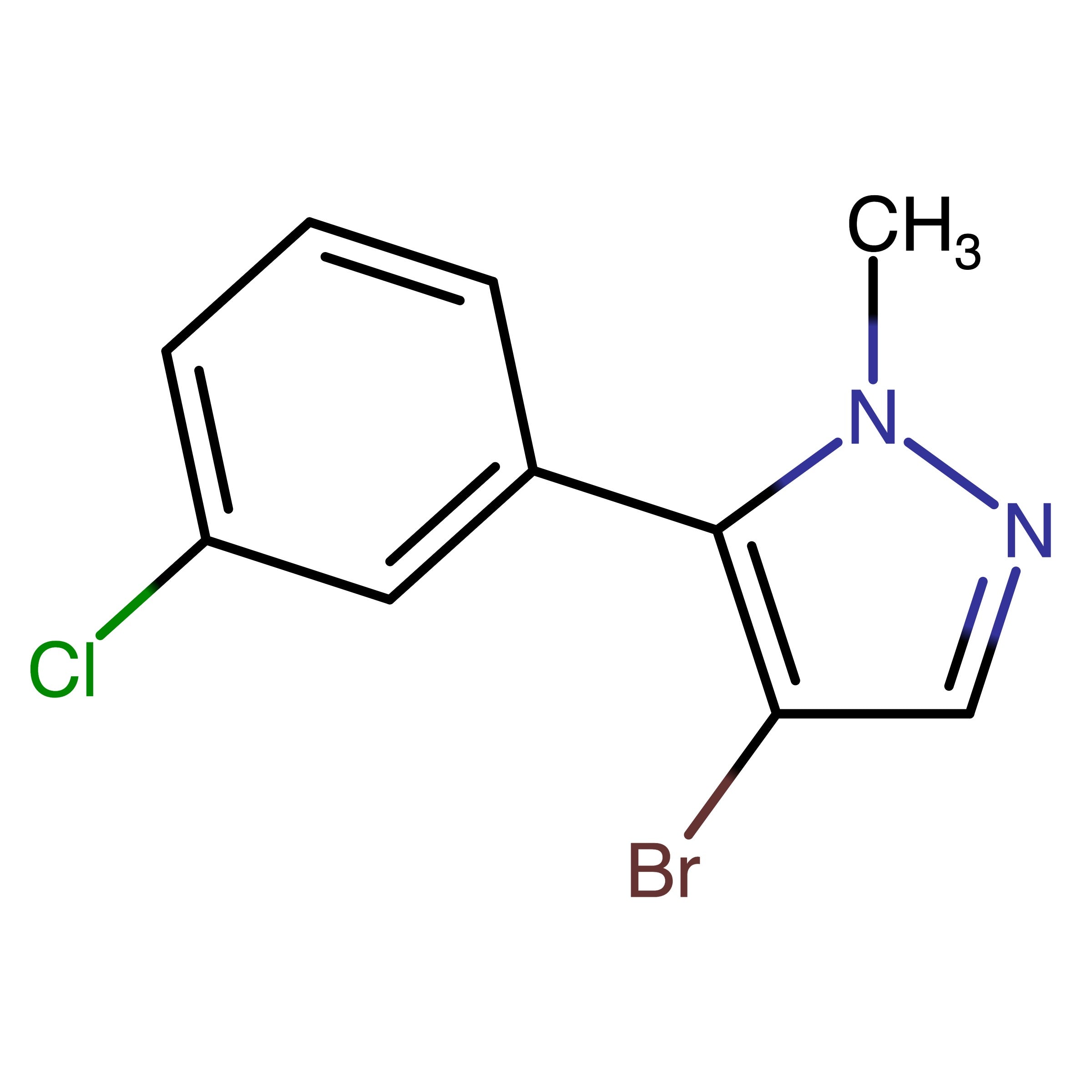 CAS 1252831-09-6 | 4-Bromo-5-(3-chlorophenyl)-1-methyl-1H-pyrazole