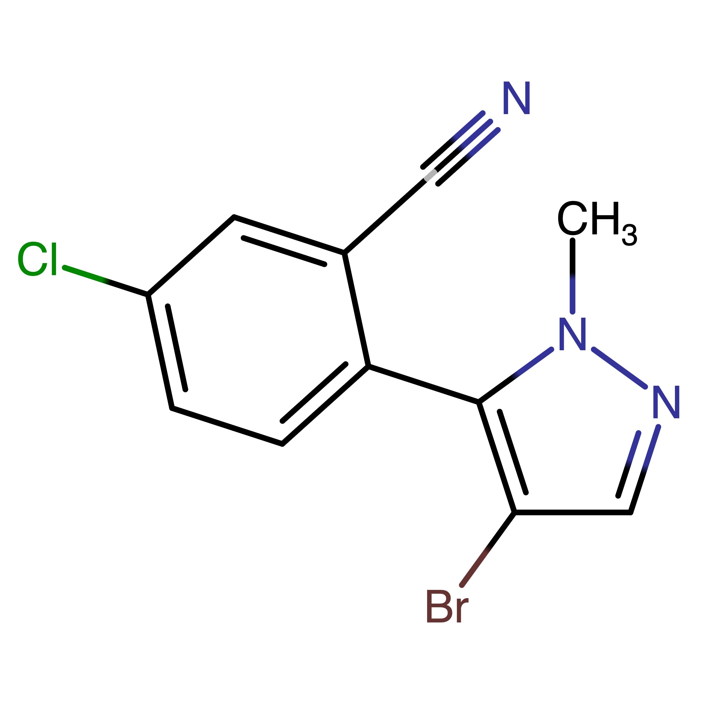 CAS 2629316-14-7 | 2-(4-Bromo-1-methyl-1H-pyrazol-5-yl)-5-chlorobenzonitrile