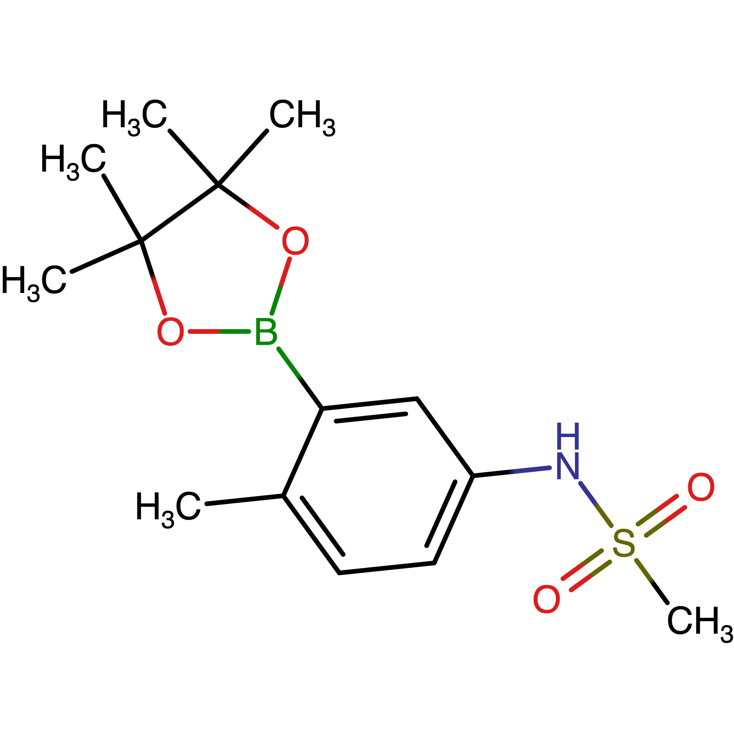 CAS 710348-21-3 | N-[4-Methyl-3-(4,4,5,5-tetramethyl-1,3,2-dioxaborolan-2-yl)phenyl]methanesulfonamide | MFCD22494198