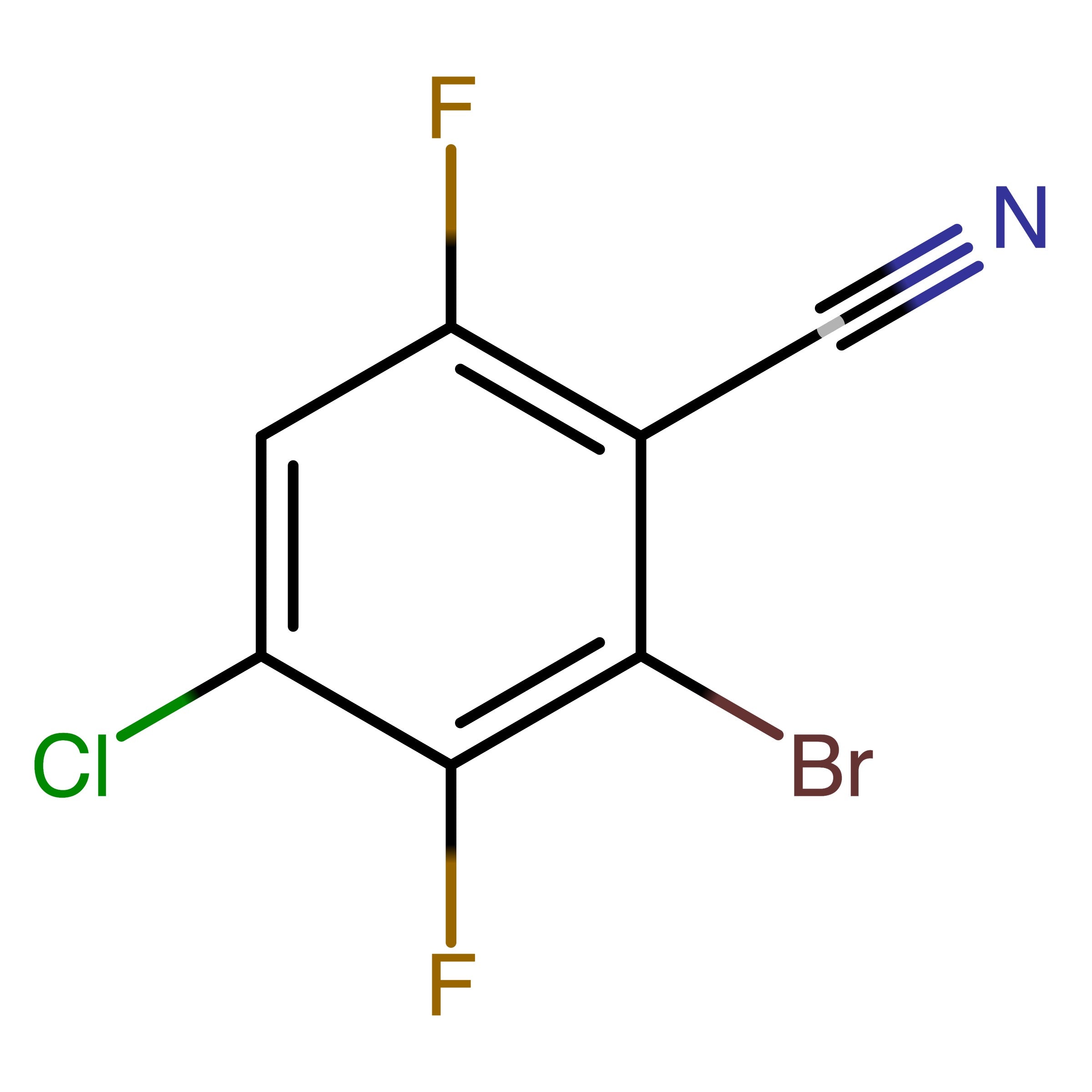 CAS 2629317-93-5 | 2-Bromo-4-chloro-3,6-difluorobenzonitrile