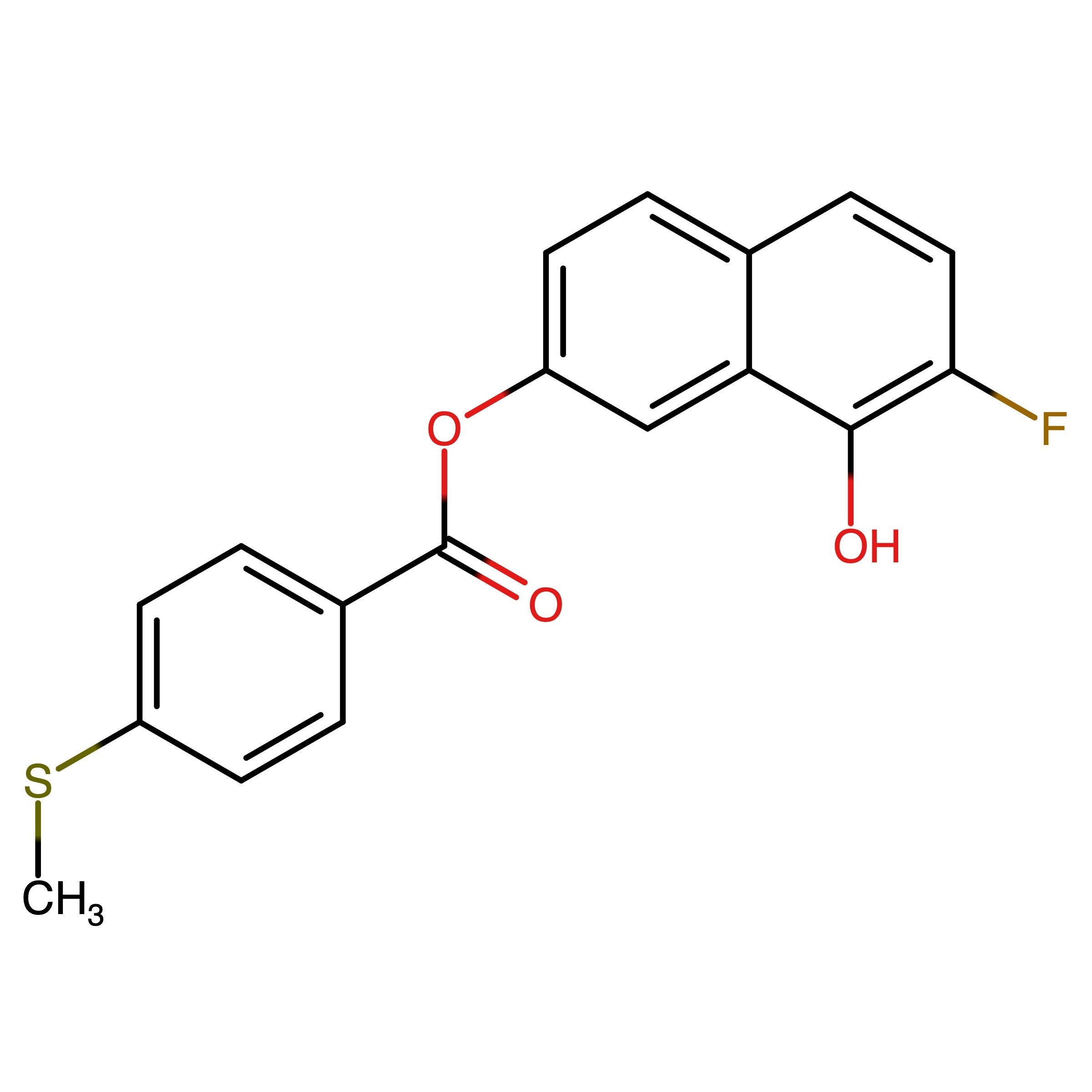 CAS 1824687-64-0 | 7-Fluoro-8-hydroxynaphthalen-2-yl 4-(methylthio)benzoate