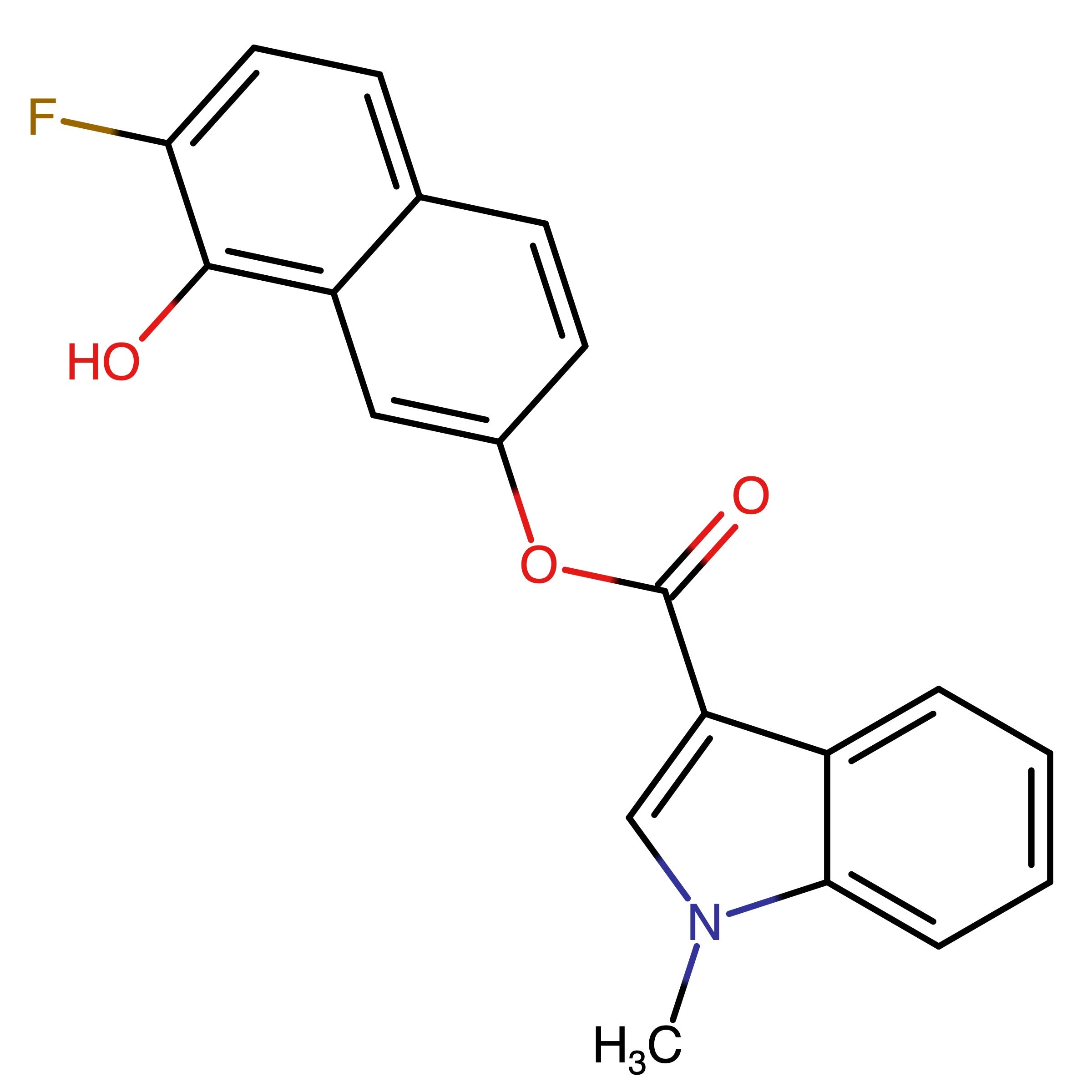 CAS 1824687-66-2 | 7-Fluoro-8-hydroxynaphthalen-2-yl 1-methyl-1H-indole-3-carboxylate