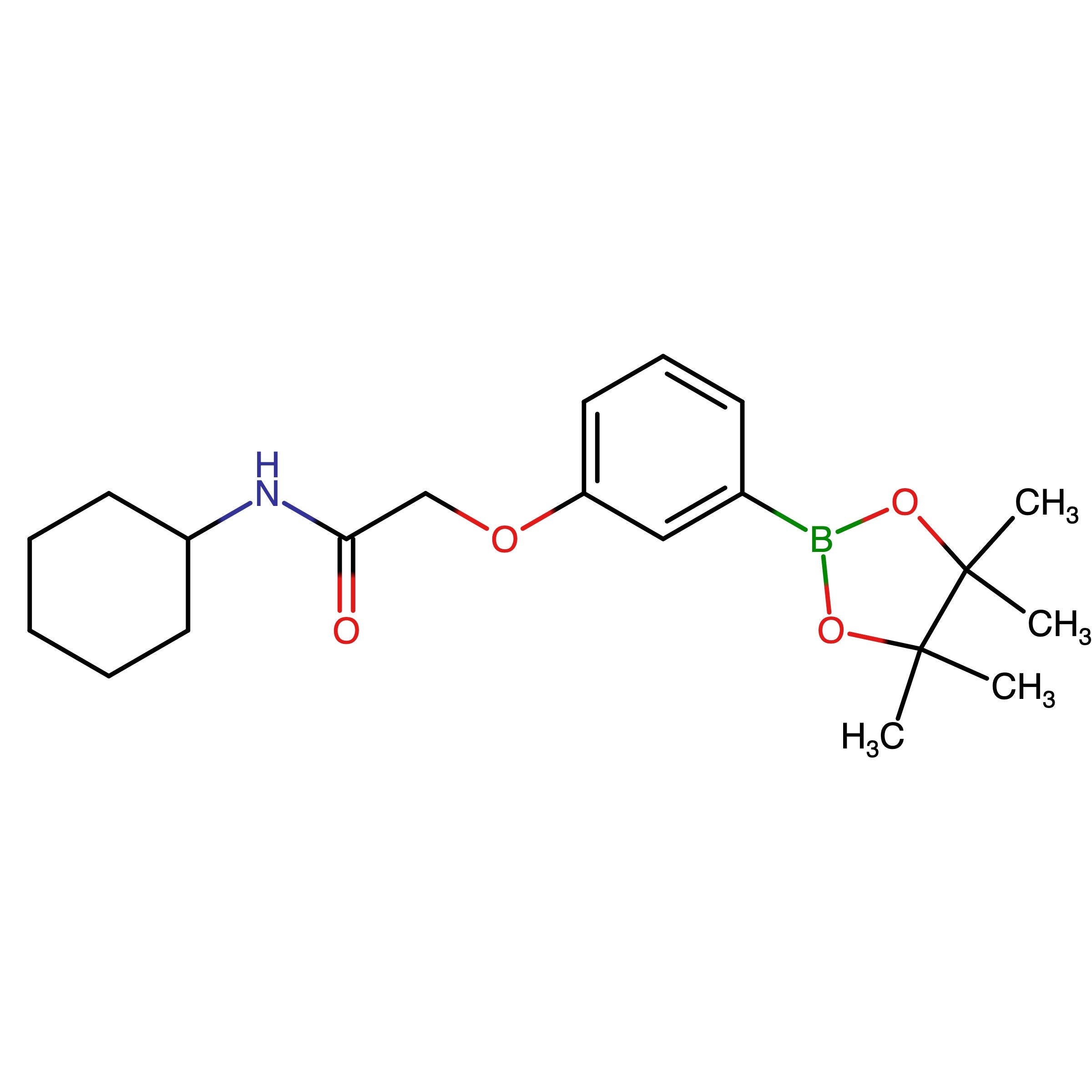 CAS 2057448-81-2 | N-Cyclohexyl-2-(3-(4,4,5,5-tetramethyl-1,3,2-dioxaborolan-2-yl)phenoxy)acetamide | MFCD31916432