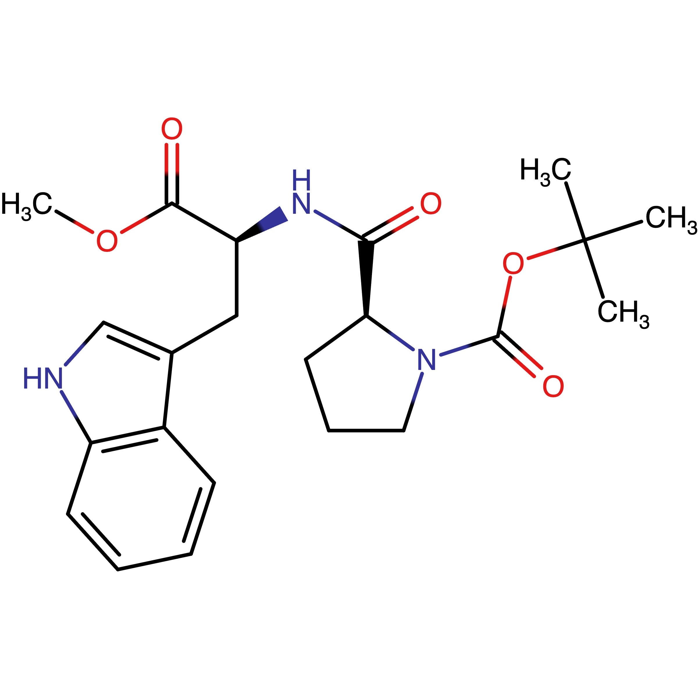 CAS 608146-30-1 | tert-Butyl (S)-2-(((S)-3-(1H-indol-3-yl)-1-methoxy-1-oxopropan-2-yl)carbamoyl)pyrrolidine-1-carboxylate