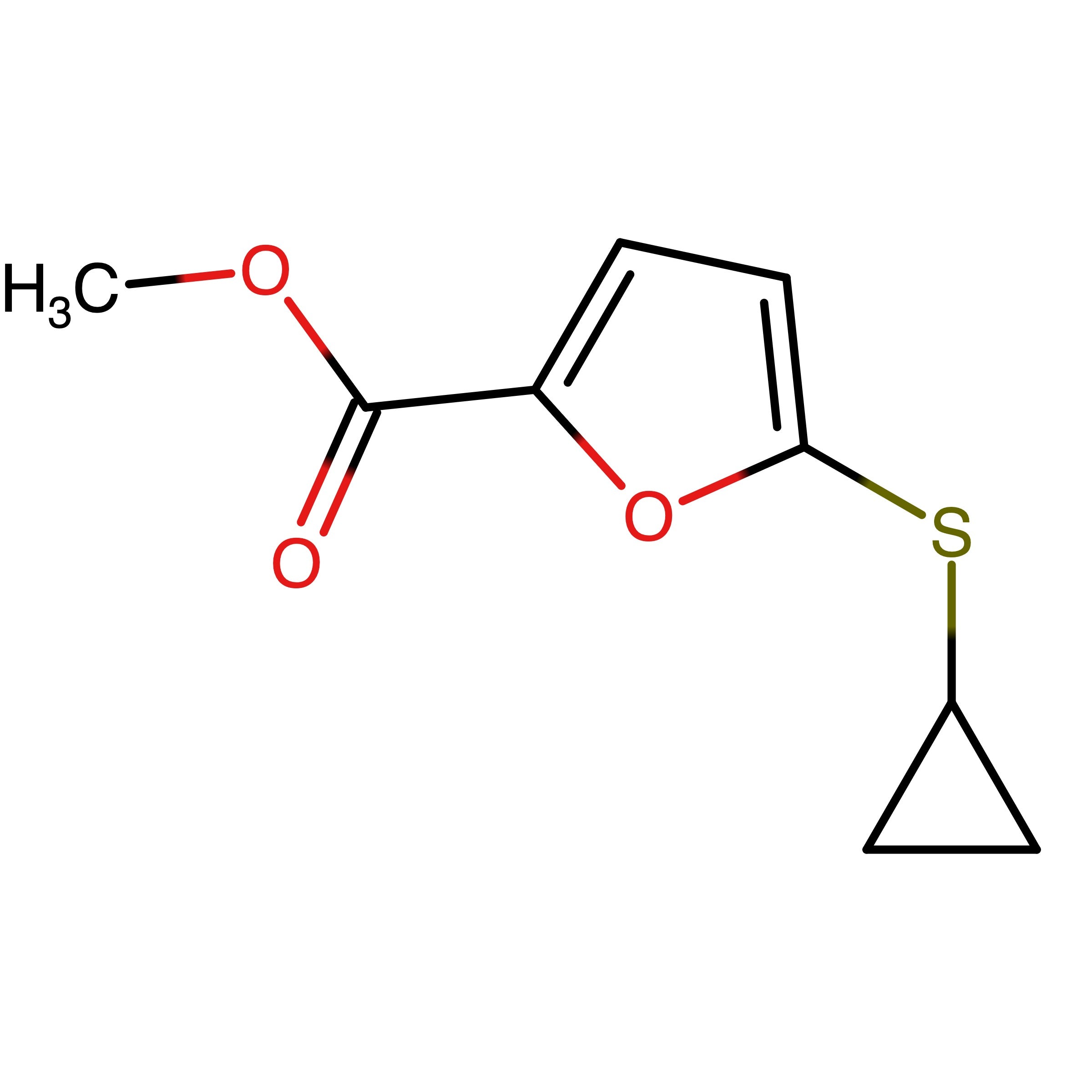CAS 2773465-40-8 | Methyl 5-cyclopropylsulfanylfuran-2-carboxylate