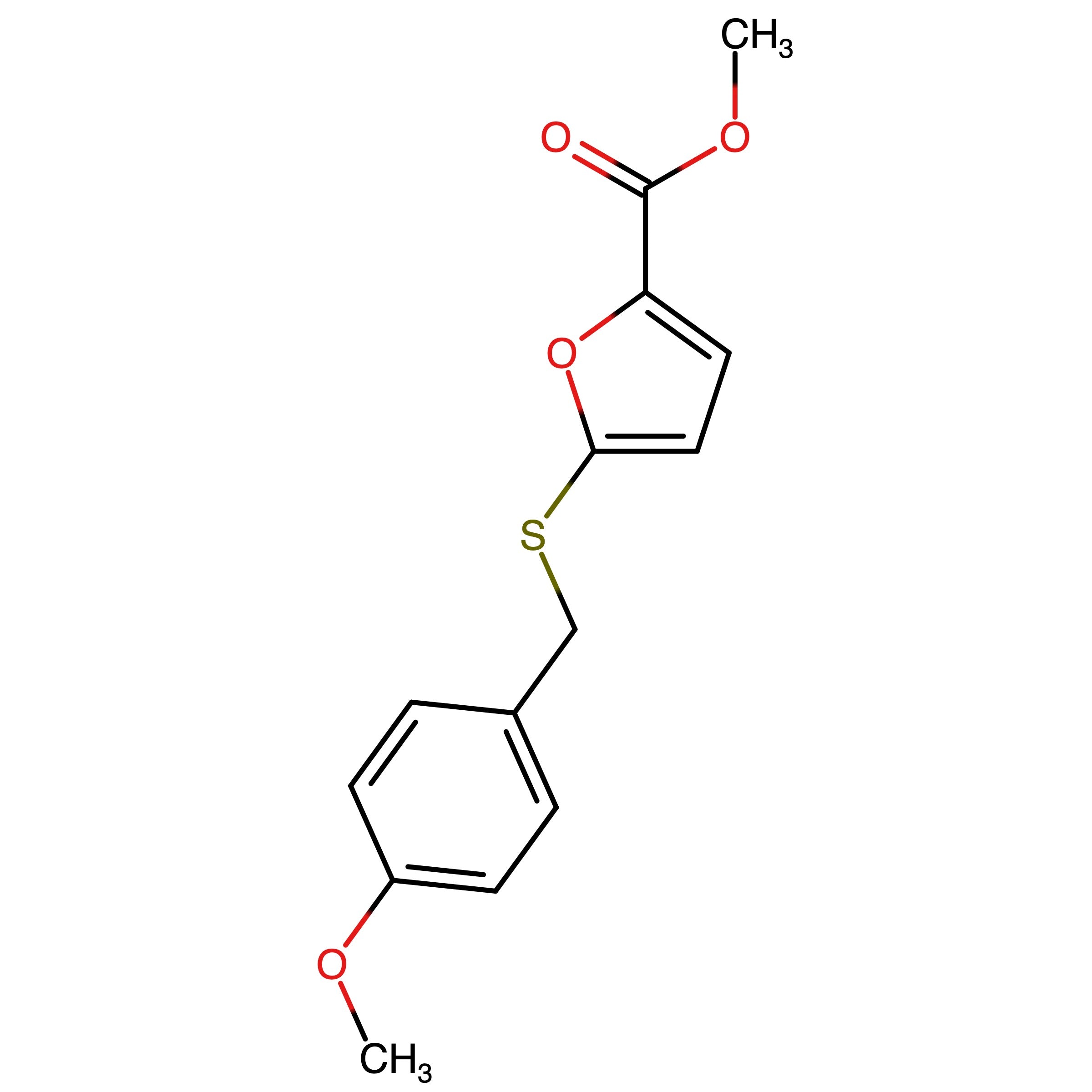 CAS 2773493-60-8 | Methyl 5-[(4-methoxyphenyl)methylsulfanyl]furan-2-carboxylate