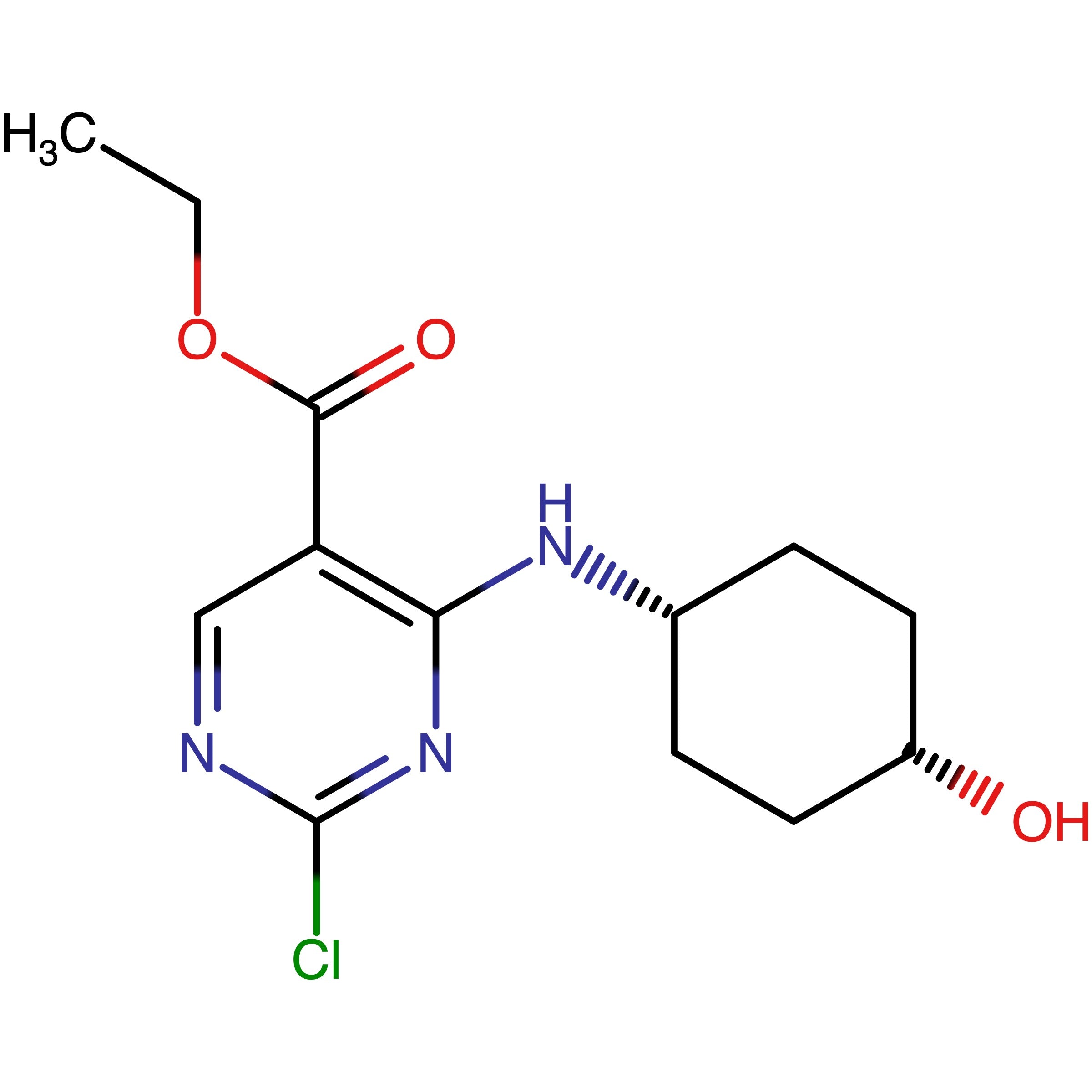 CAS 2230820-31-0 | Ethyl 2-chloro-4-(((1s,4s)-4-hydroxycyclohexyl)amino)pyrimidine-5-carboxylate