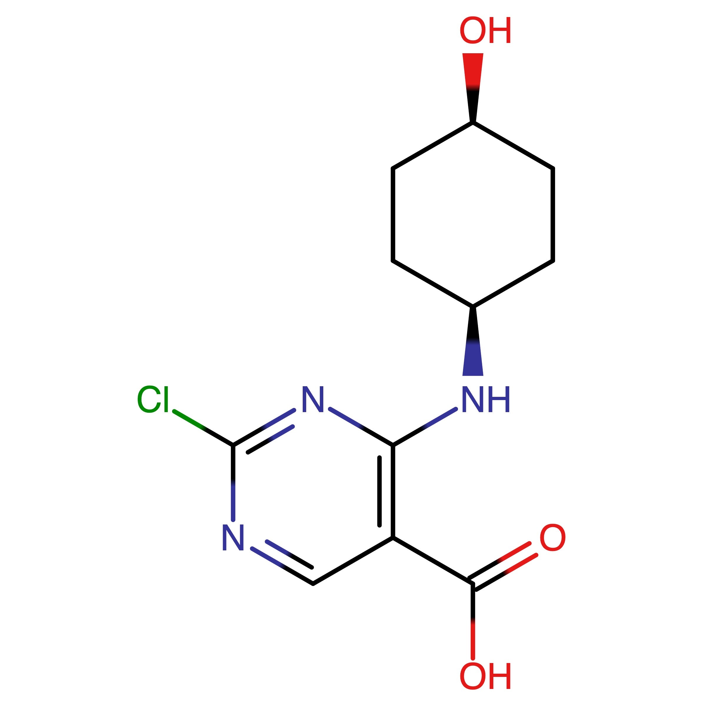 CAS 2230820-32-1 | 2-Chloro-4-(((1s,4s)-4-hydroxycyclohexyl)amino)pyrimidine-5-carboxylic acid
