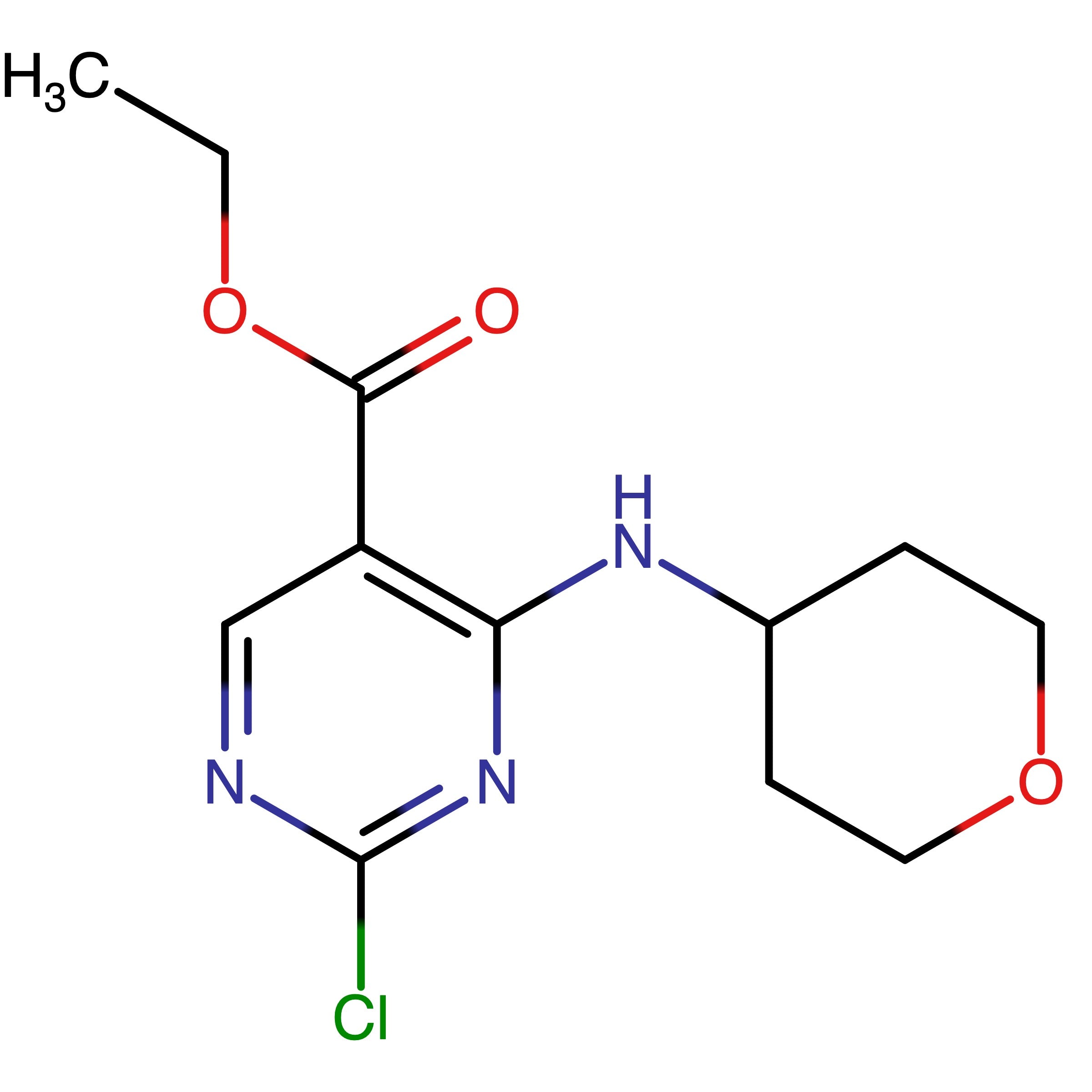 CAS 2230820-35-4 | Ethyl 2-chloro-4-((tetrahydro-2H-pyran-4-yl)amino)pyrimidine-5-carboxylate
