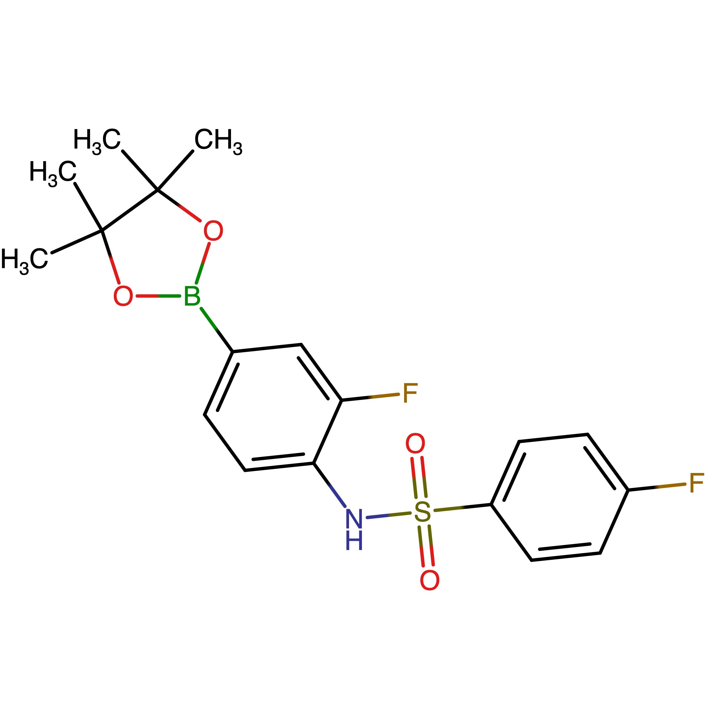 CAS 1314069-46-9 | 4-Fluoro-N-[2-fluoro-4-(4,4,5,5-tetramethyl-1,3,2-dioxaborolan-2-yl)phenyl]benzenesulfonamide | MFCD22494719