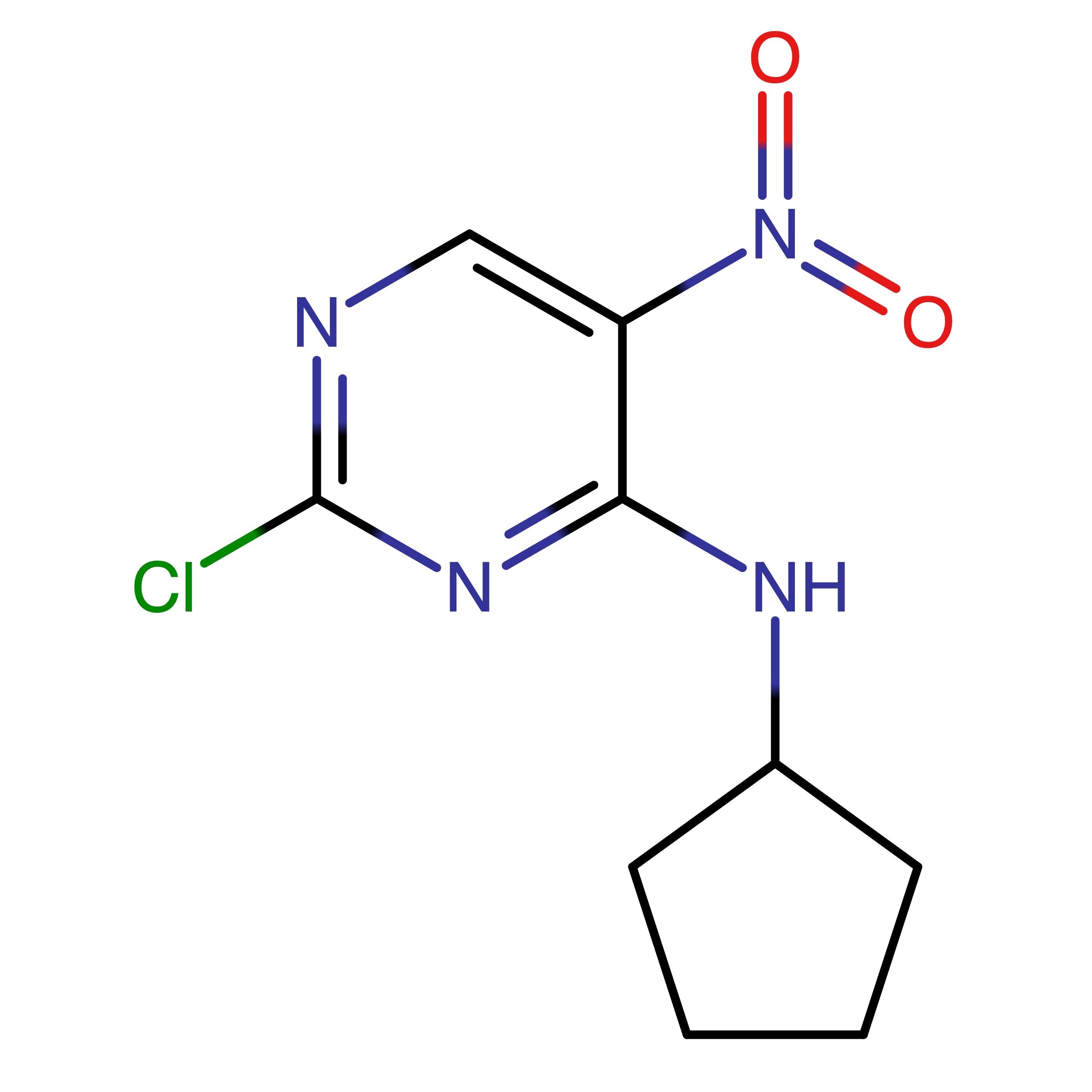 CAS 330550-92-0 | 2-Chloro-N-cyclopentyl-5-nitropyrimidin-4-amine | MFCD07440225