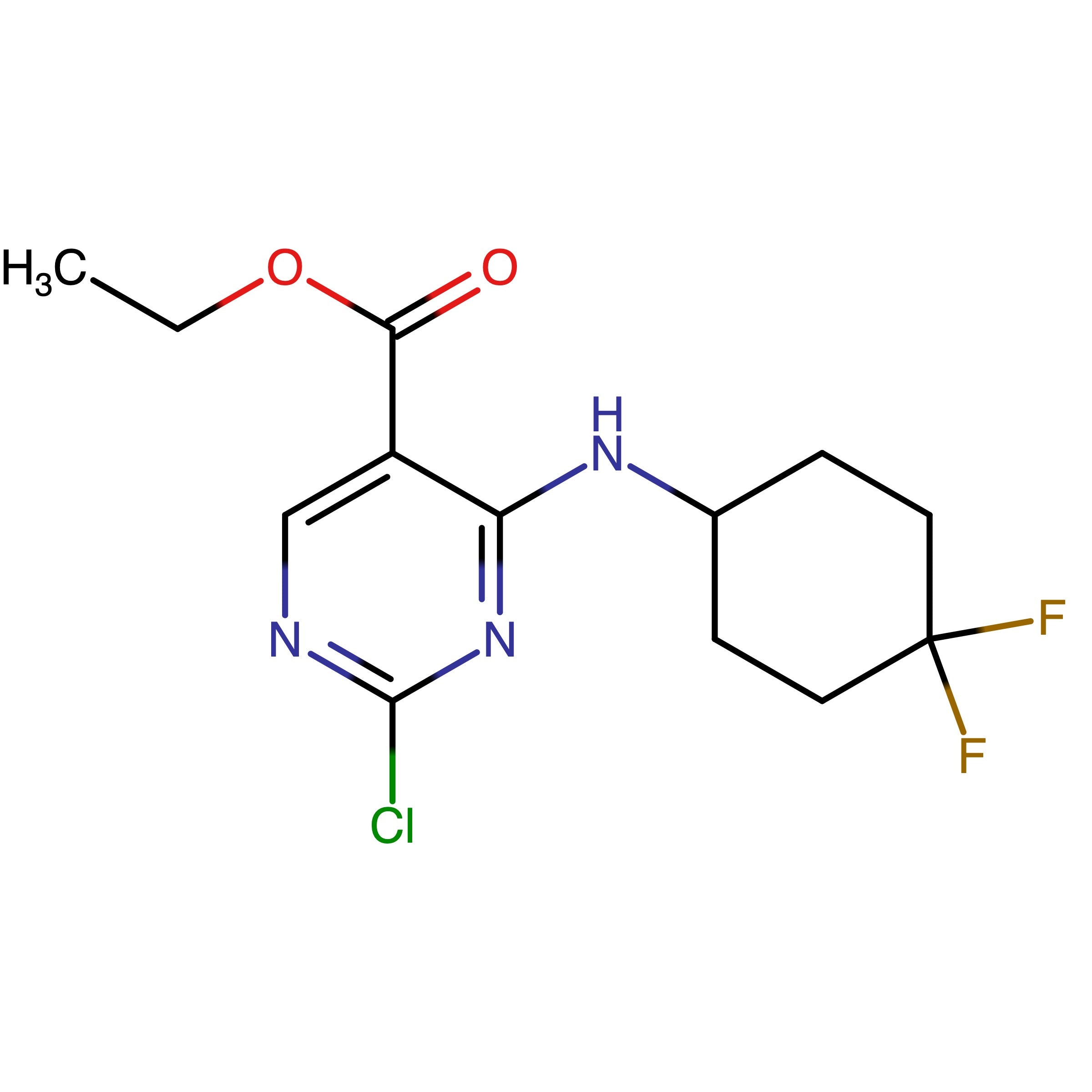 CAS 2408843-15-0 | Ethyl 2-chloro-4-((4,4-difluorocyclohexyl)amino)pyrimidine-5-carboxylate