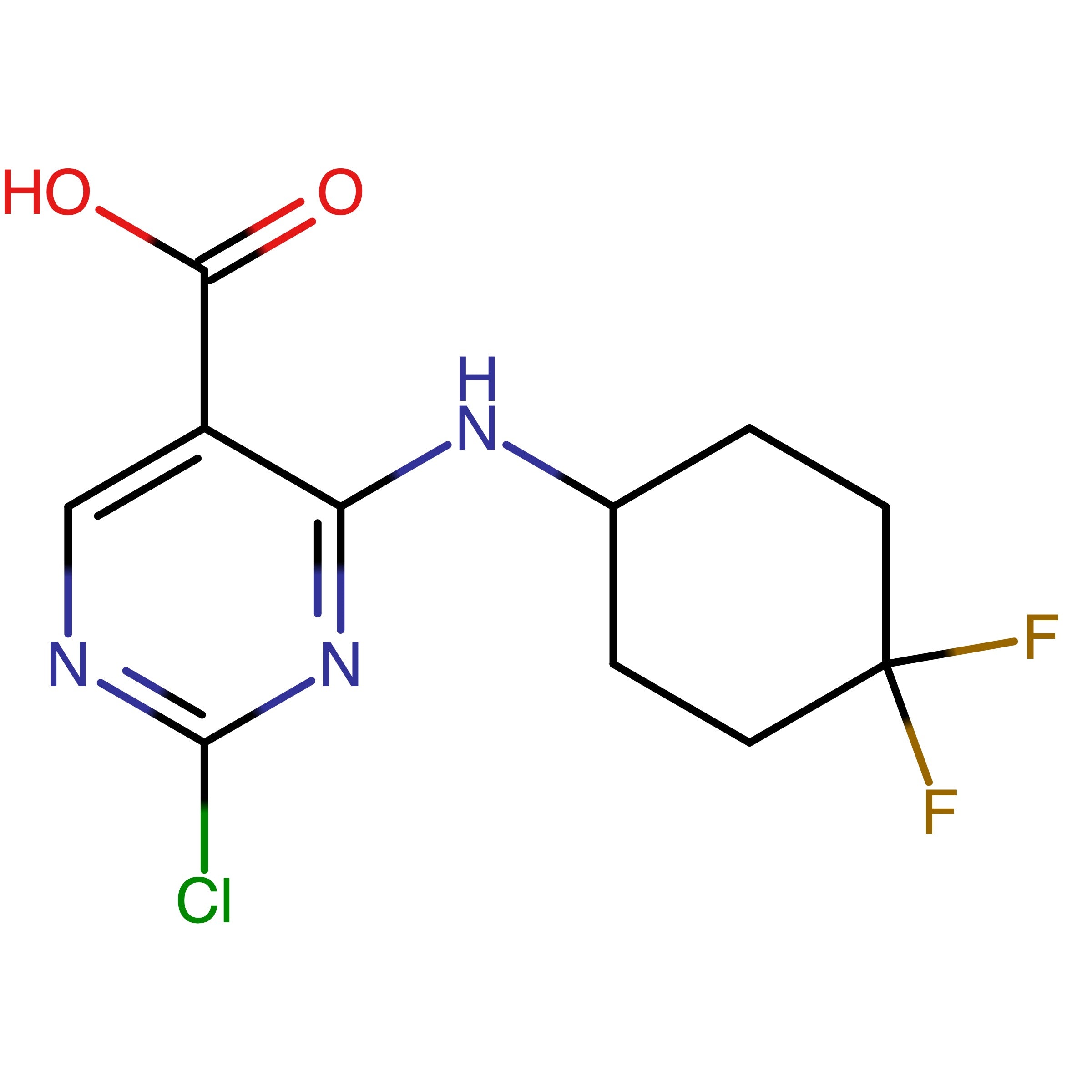 CAS 2408842-75-9 | 2-Chloro-4-((4,4-difluorocyclohexyl)amino)pyrimidine-5-carboxylic acid