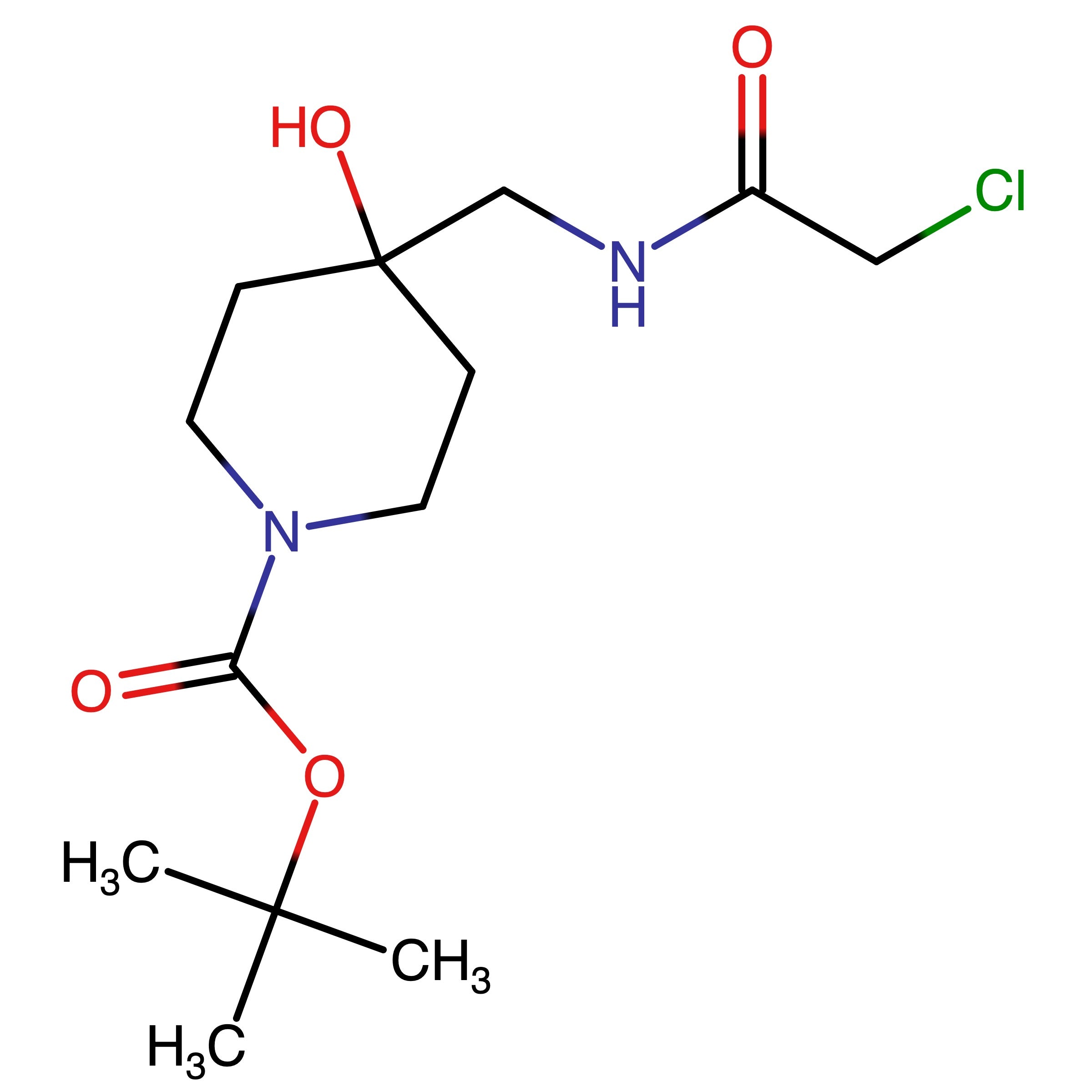 CAS 1823270-21-8 | tert-butyl 4-((2-Chloroacetamido)methyl)-4-hydroxypiperidine-1-carboxylate | MFCD27998268
