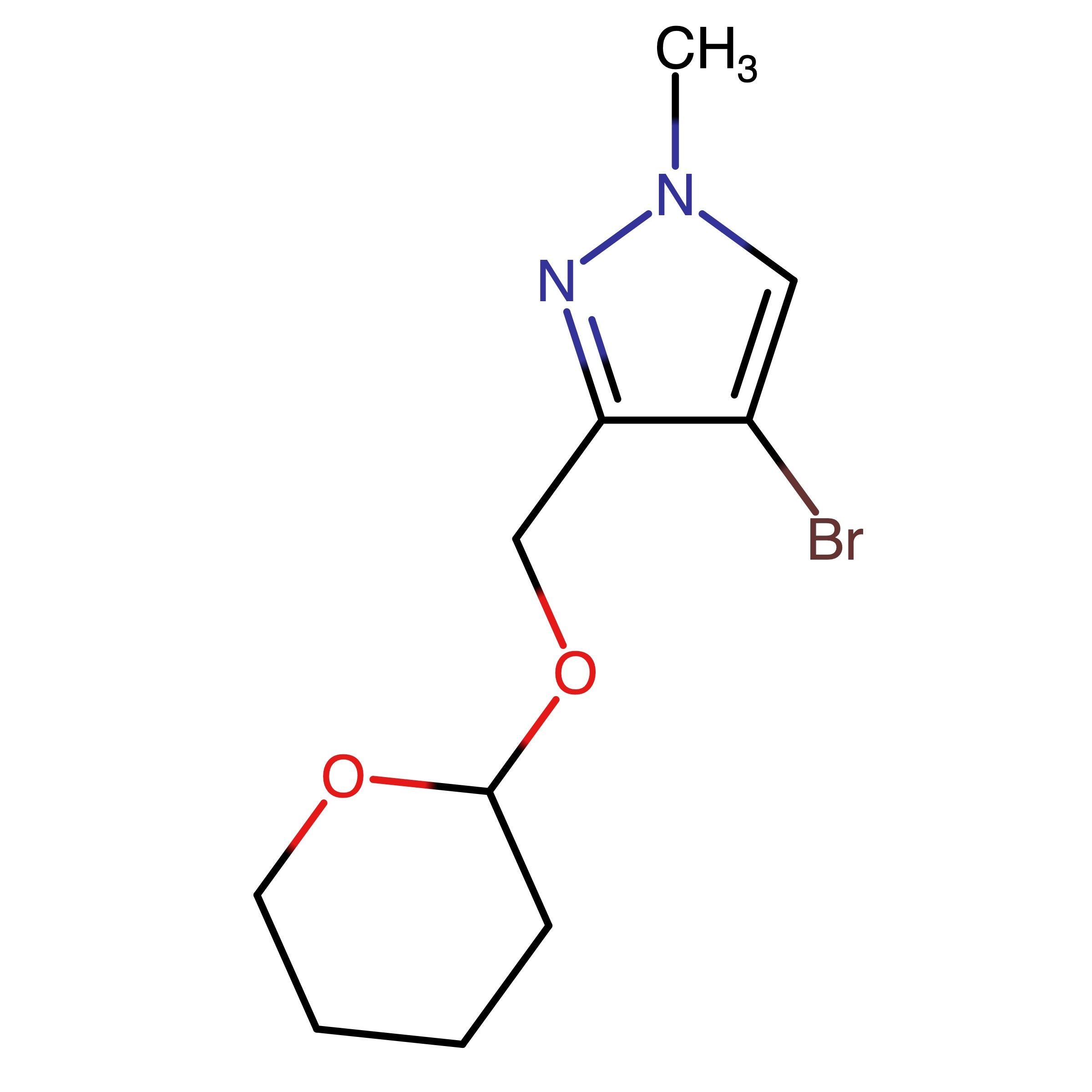 CAS 2127110-52-3 | 4-Bromo-1-methyl-3-(((tetrahydro-2H-pyran-2-yl)oxy)methyl)-1H-pyrazole