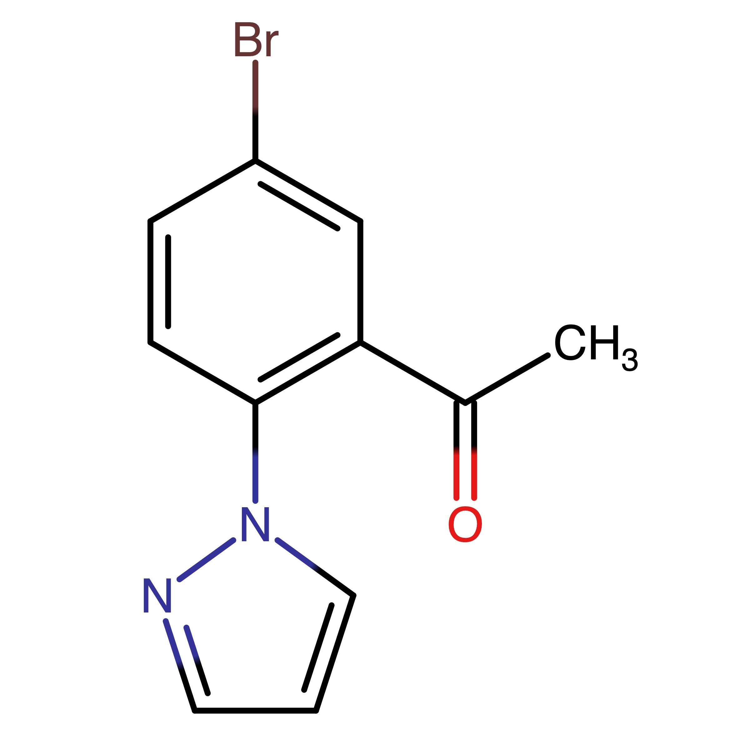 CAS 1555057-60-7 | 1-[5-Bromo-2-(1H-pyrazol-1-yl)phenyl]ethanone | MFCD24341324