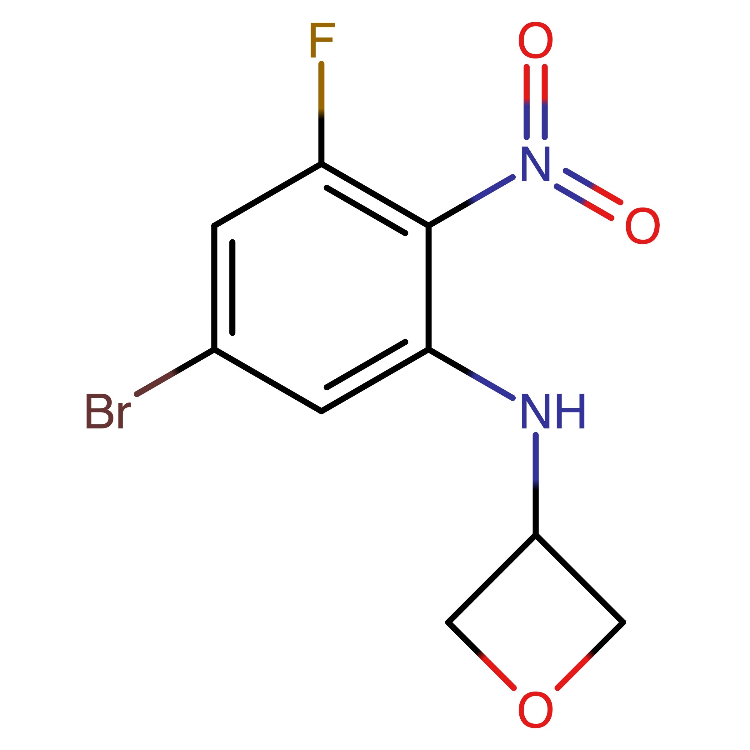 CAS 2380322-18-7 | N-(5-Bromo-3-fluoro-2-nitrophenyl)oxetan-3-amine