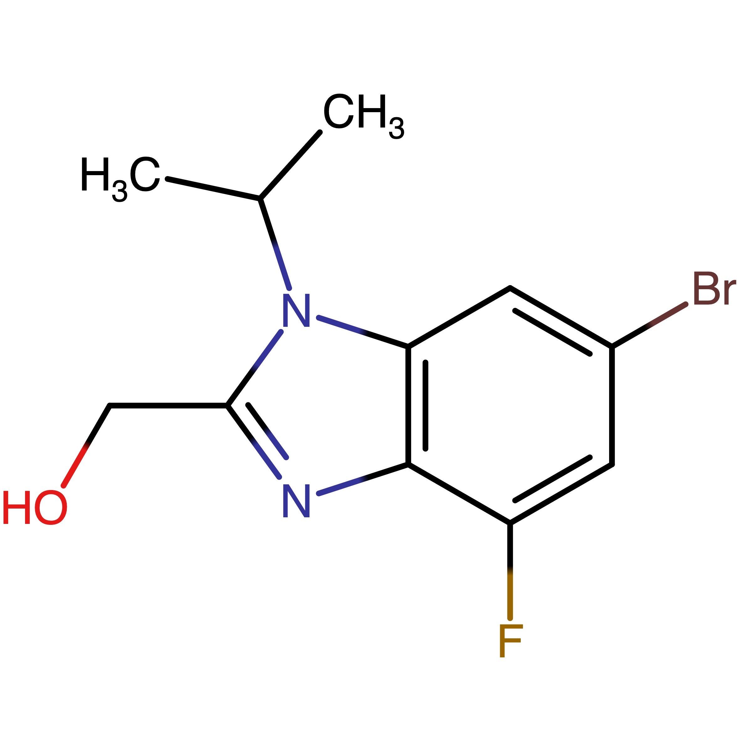 CAS 2177297-27-5 | (6-Bromo-4-fluoro-1-(propan-2-yl)-1H-benzo[d]imidazol-2-yl)methanol | MFCD32705529