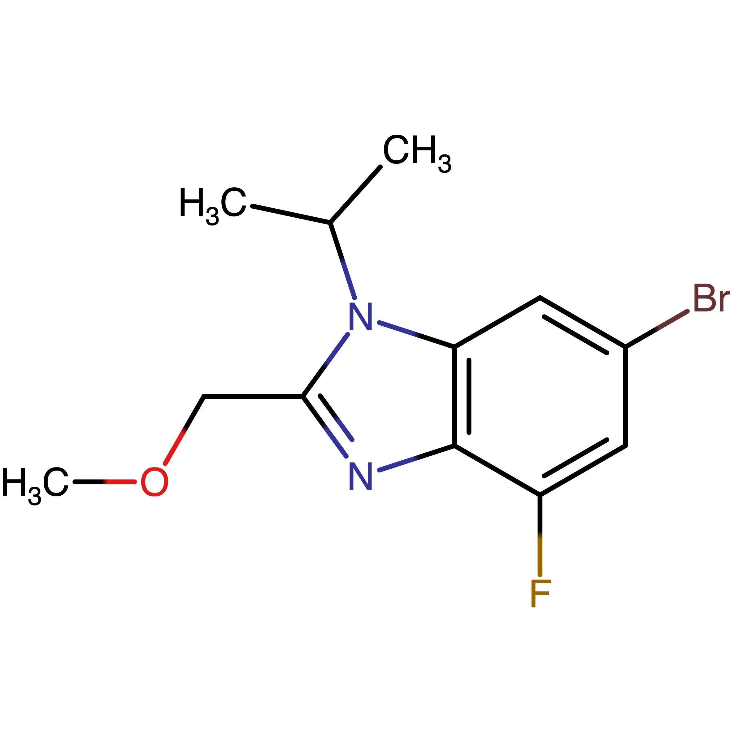 CAS 2332879-35-1 | 6-Bromo-4-fluoro-1-(propan-2-yl)-2-(methoxymethyl)-1H-benzo[d]imidazole