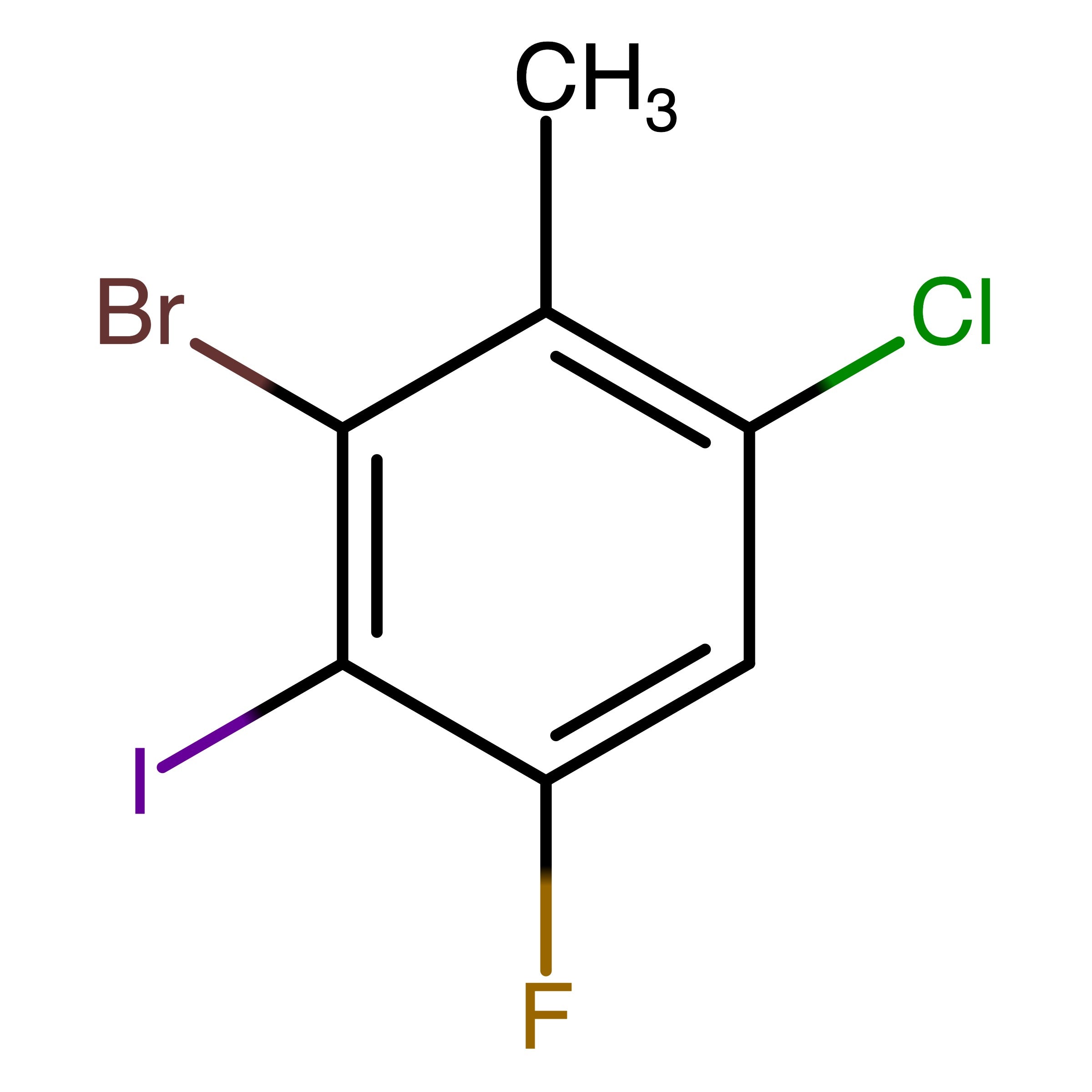 CAS 2368909-47-9 | 3-Bromo-1-chloro-5-fluoro-4-iodo-2-methylbenzene