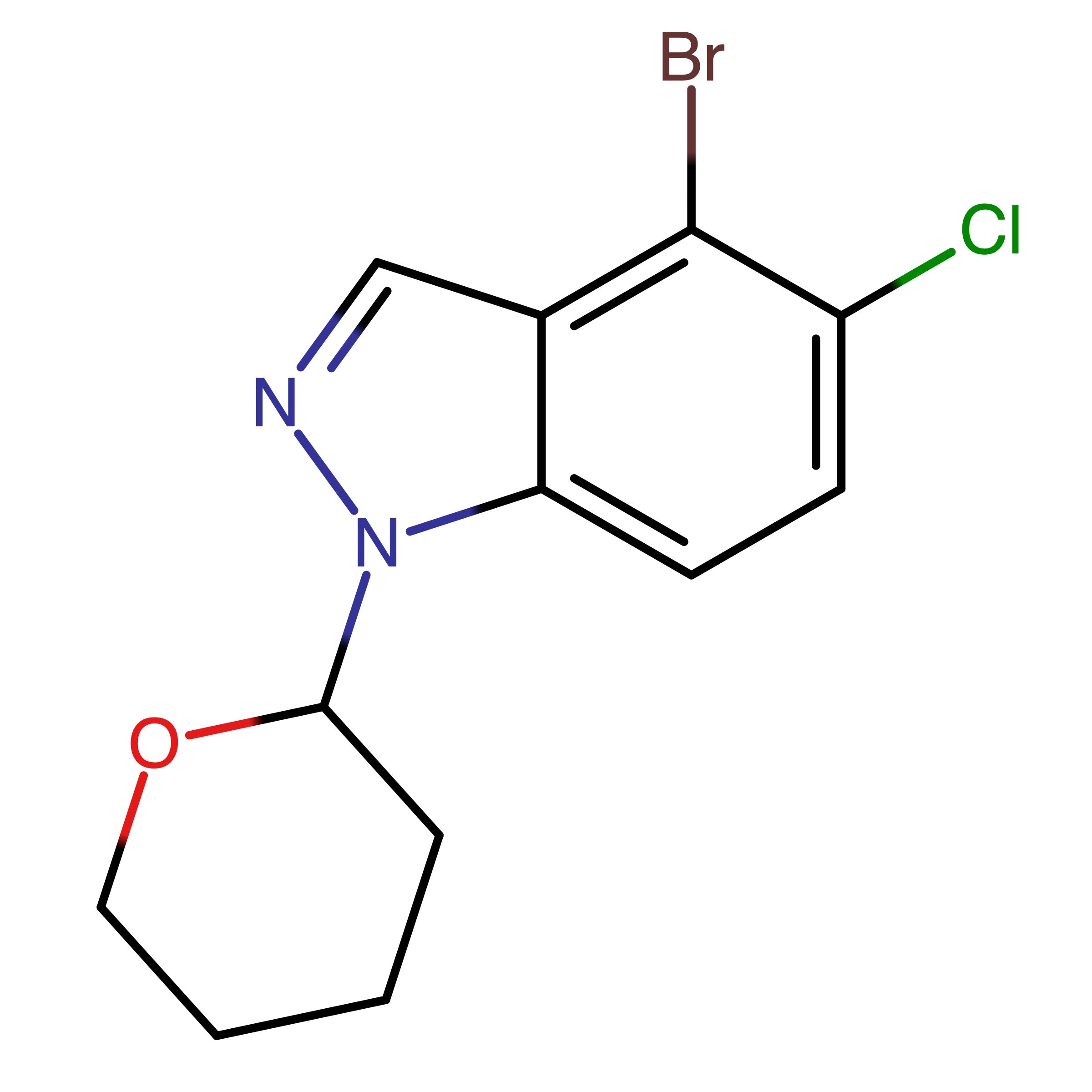 CAS 2158302-66-8 | 4-Bromo-5-chloro-1-(tetrahydro-2H-pyran-2-yl)-1H-indazole