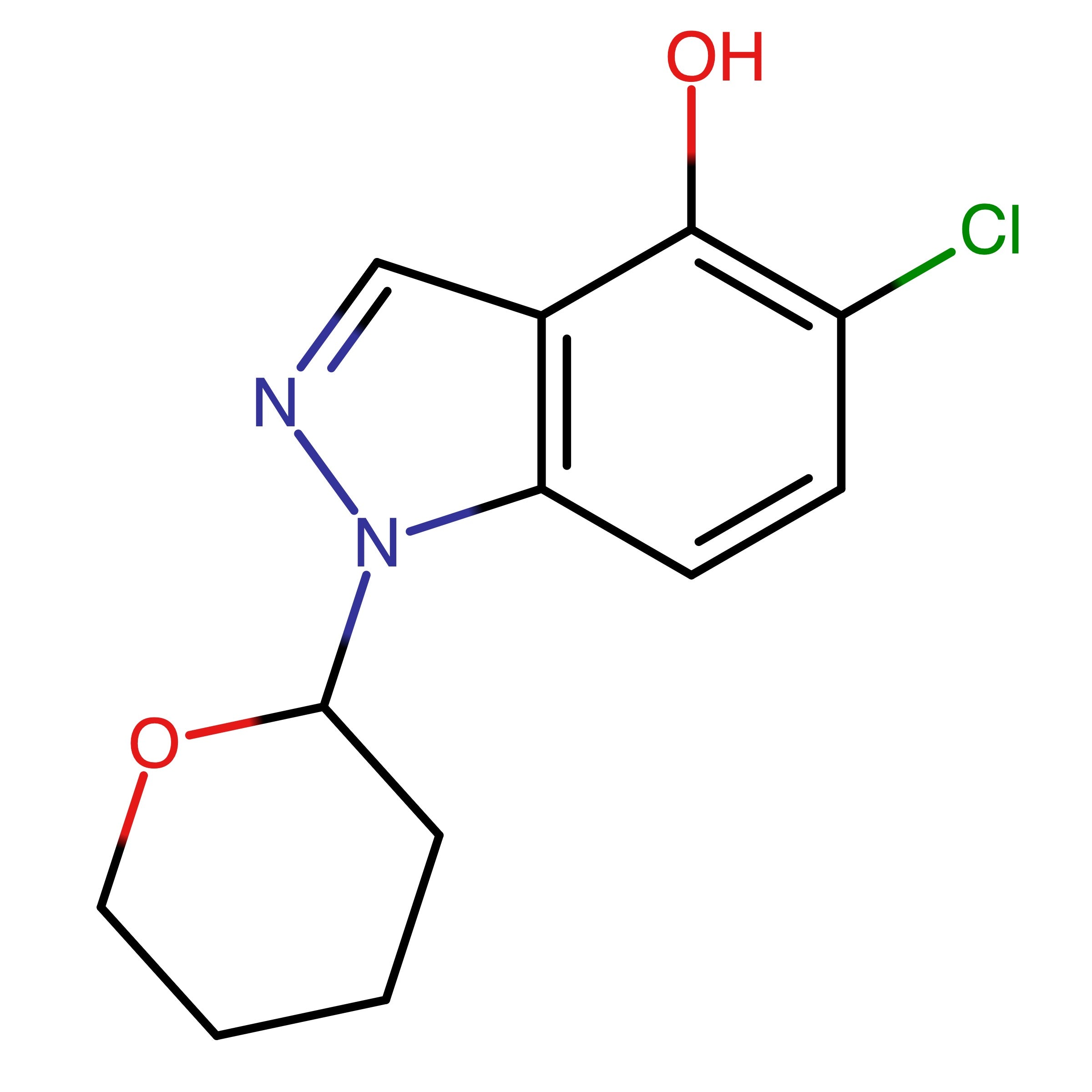 CAS 2368909-32-2 | 5-Chloro-1-(tetrahydro-2H-pyran-2-yl)-1H-indazol-4-ol