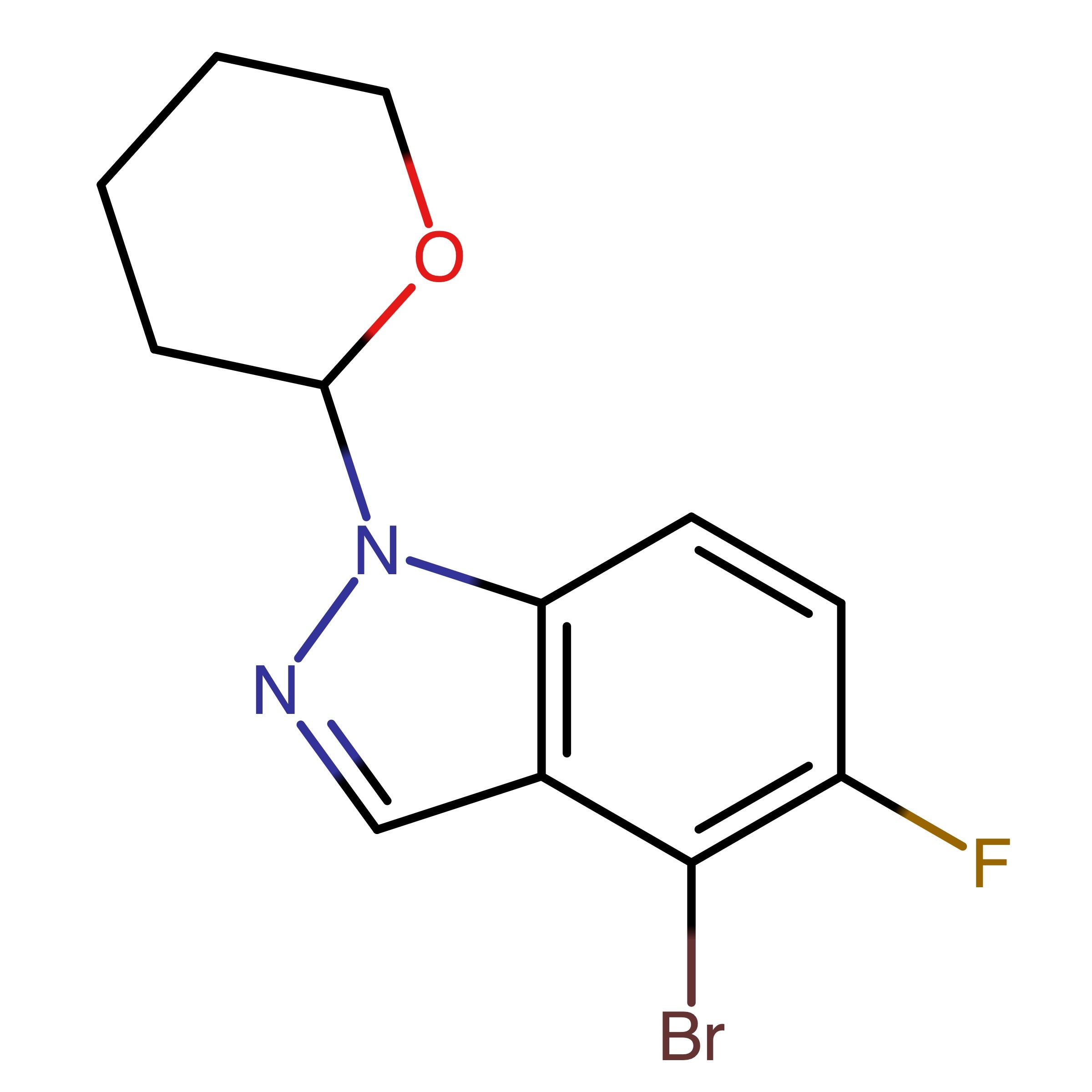 CAS 2368909-38-8 | 4-Bromo-5-fluoro-1-(tetrahydro-2H-pyran-2-yl)-1H-indazole