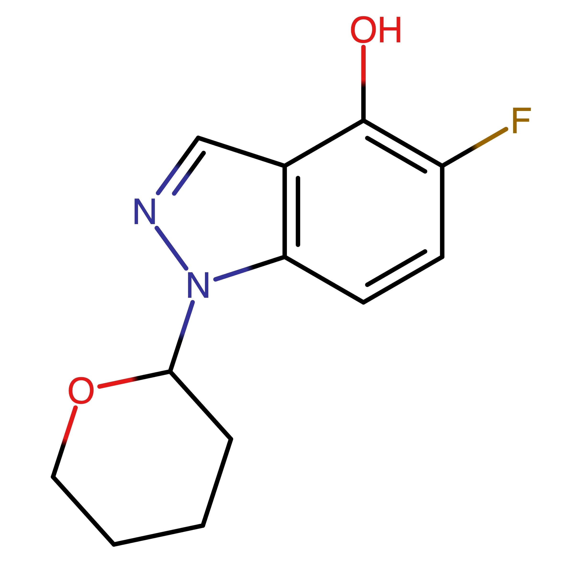 CAS 2368909-37-7 | 5-Fluoro-1-(tetrahydro-2H-pyran-2-yl)-1H-indazol-4-ol
