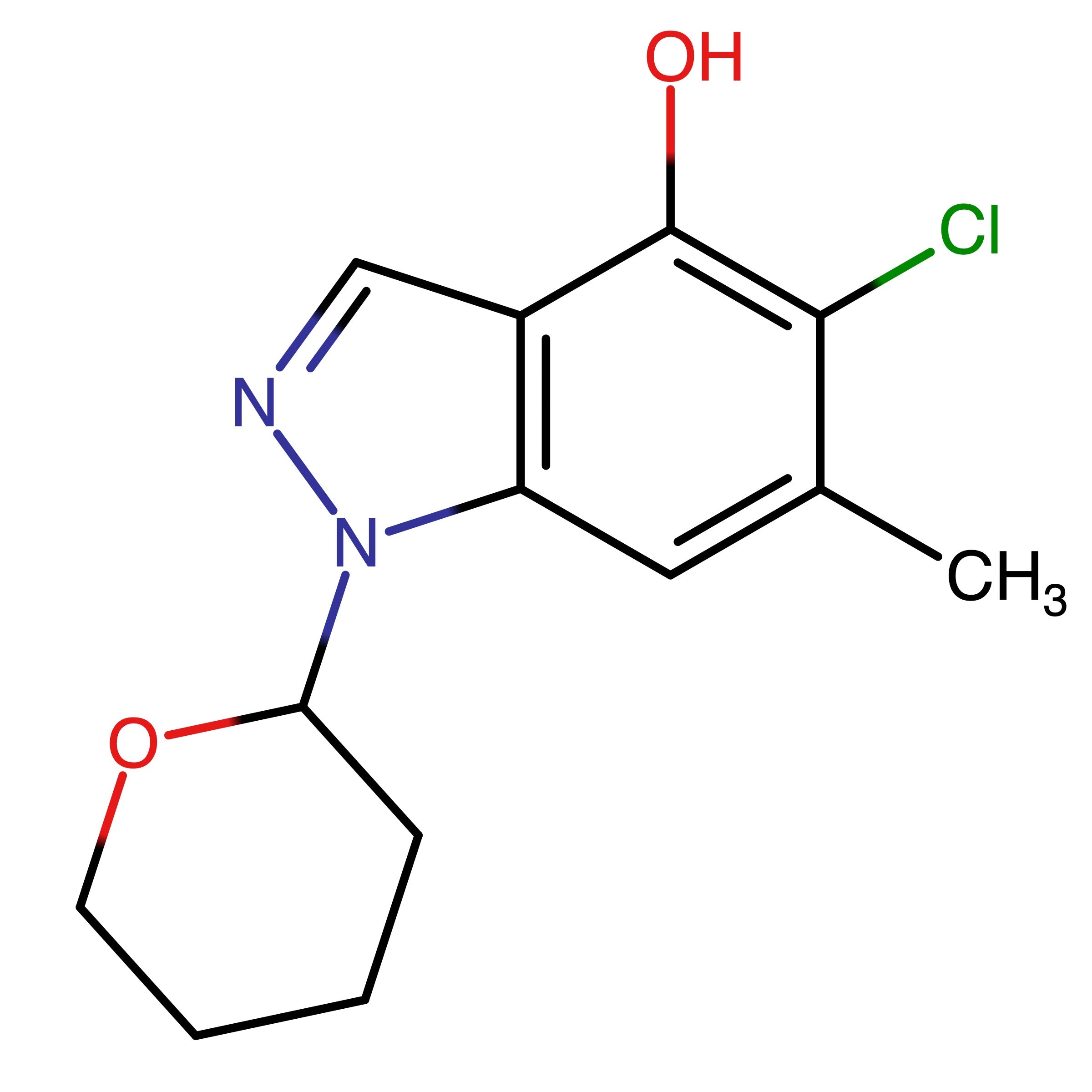 CAS 2368909-39-9 | 5-Chloro-6-methyl-1-(tetrahydro-2H-pyran-2-yl)-1H-indazol-4-ol