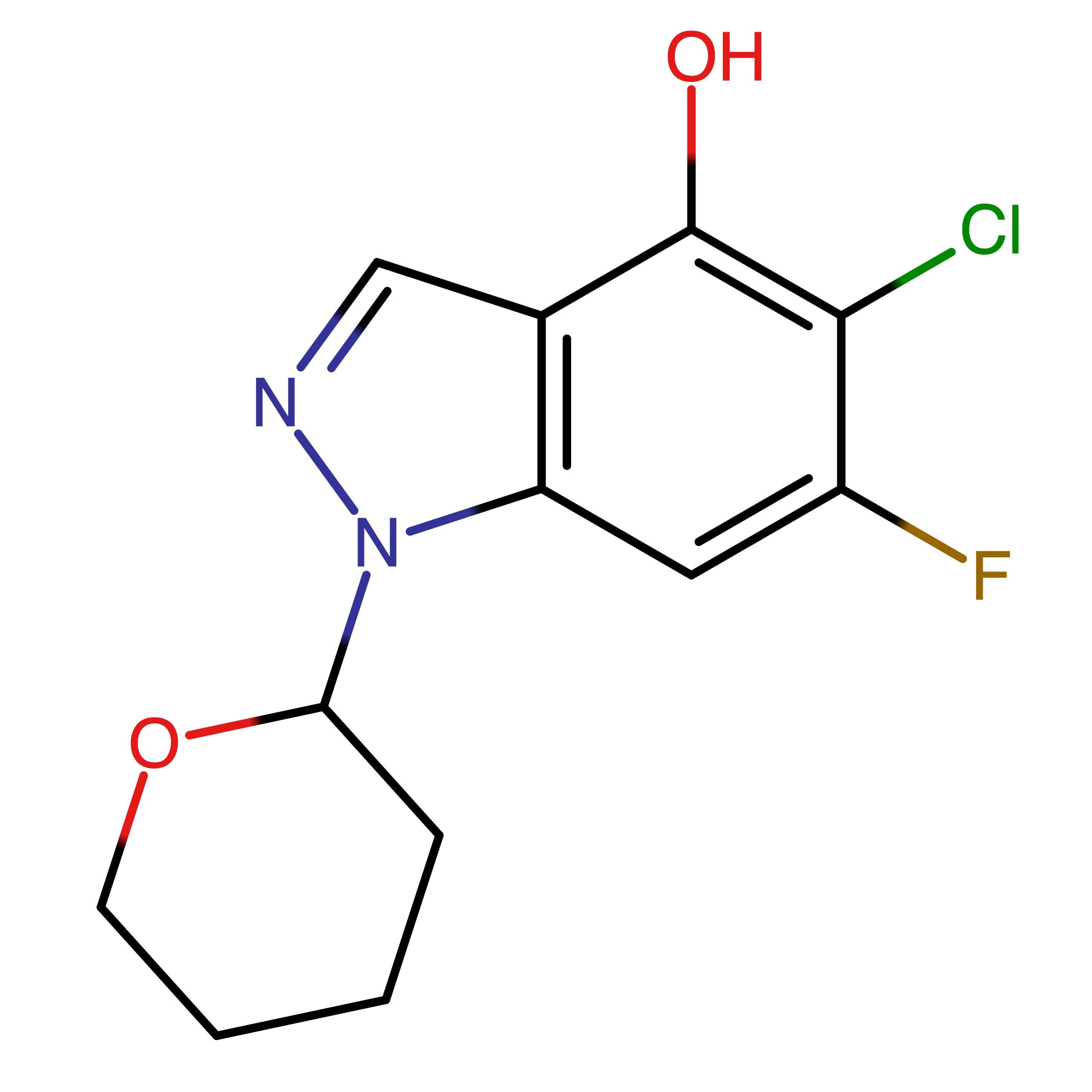 CAS 2368909-53-7 | 5-Chloro-6-fluoro-1-(tetrahydro-2H-pyran-2-yl)-1H-indazol-4-ol