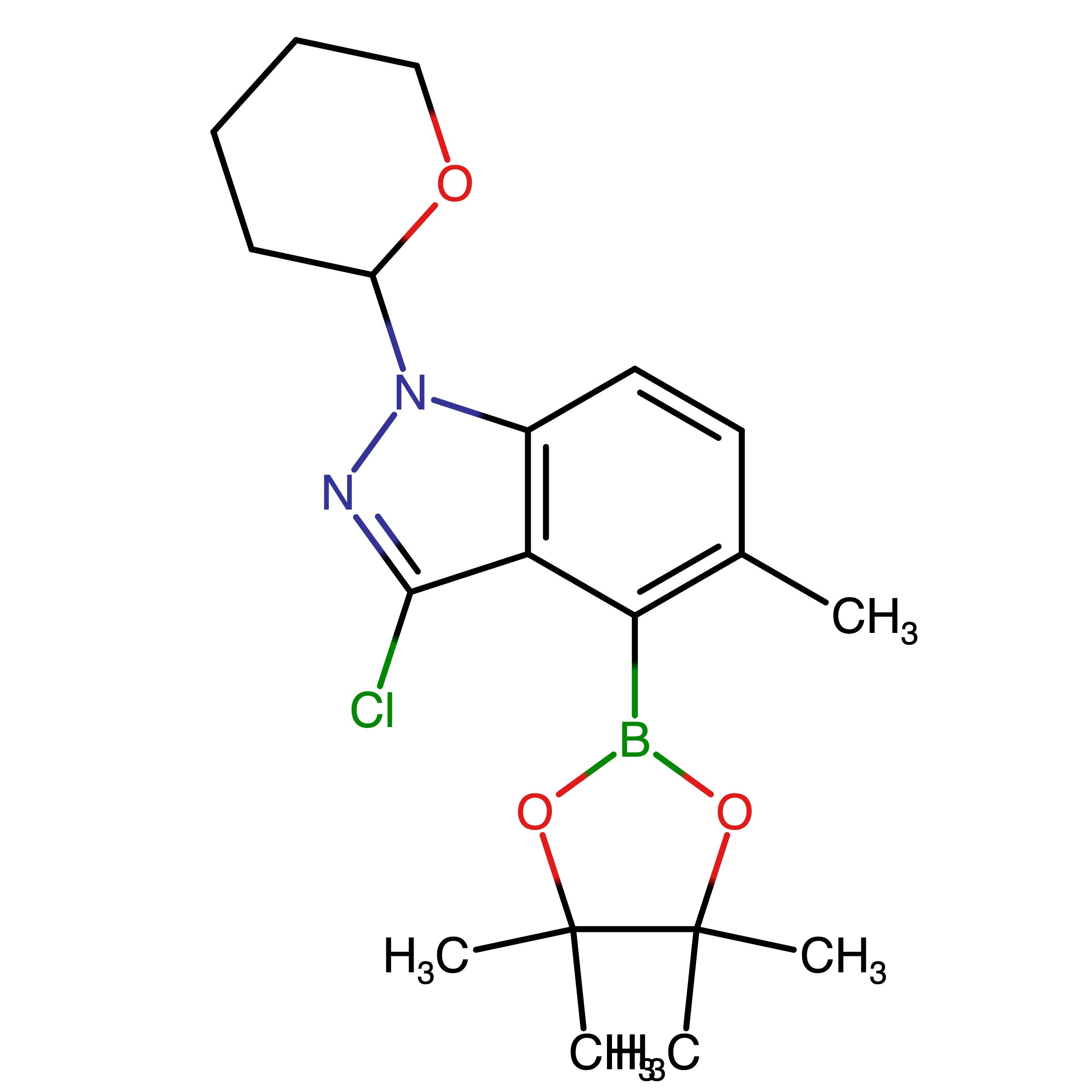 CAS 2368910-16-9 | 3-Chloro-5-methyl-1-(tetrahydro-2H-pyran-2-yl)-4-(4,4,5,5-tetramethyl-1,3,2-dioxaborolan-2-yl)-1H-indazole