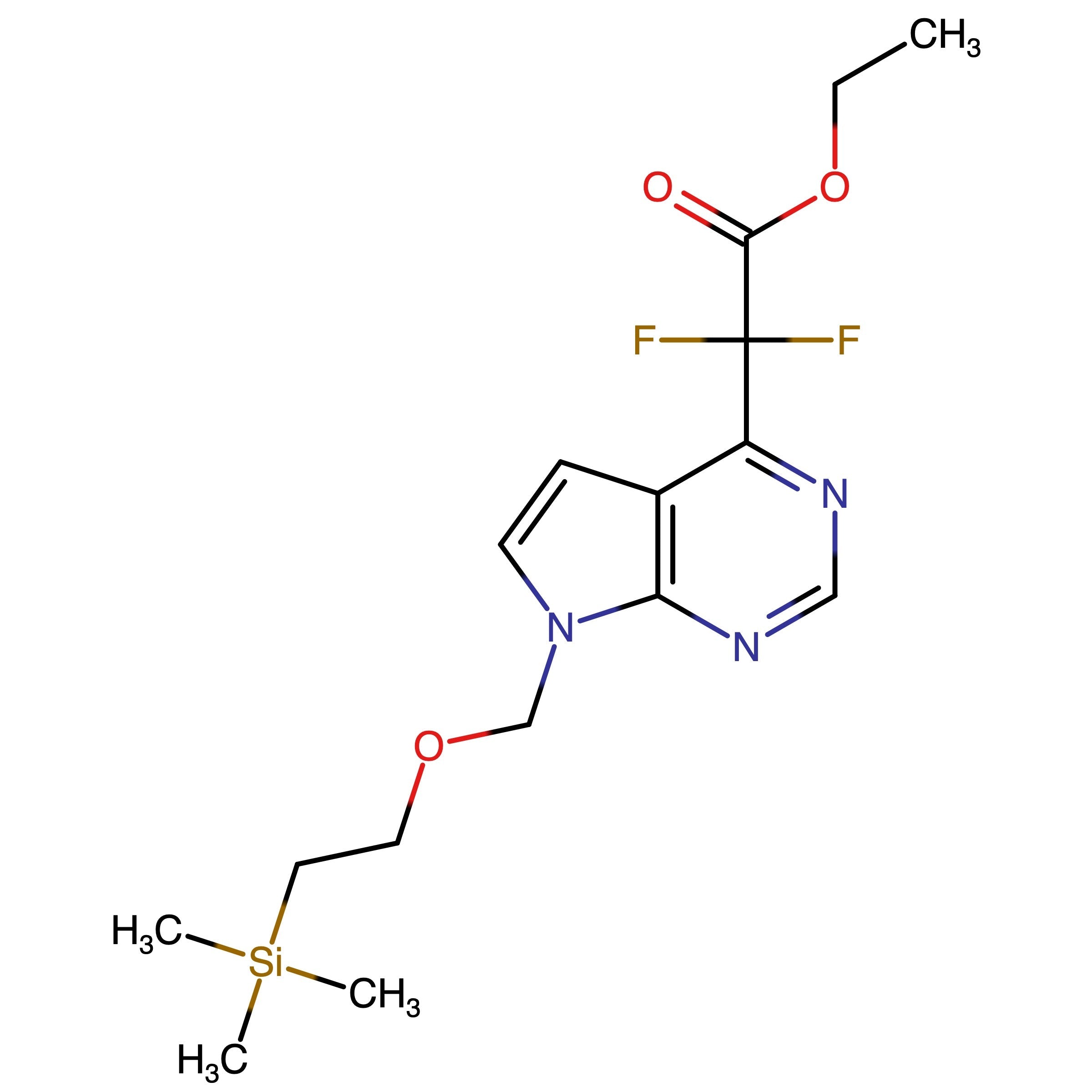 CAS 1989620-67-8 | Ethyl 2,2-difluoro-2-(7-((2-(trimethylsilyl)ethoxy)methyl)-7H-pyrrolo[2,3-d]pyrimidin-4-yl)acetate