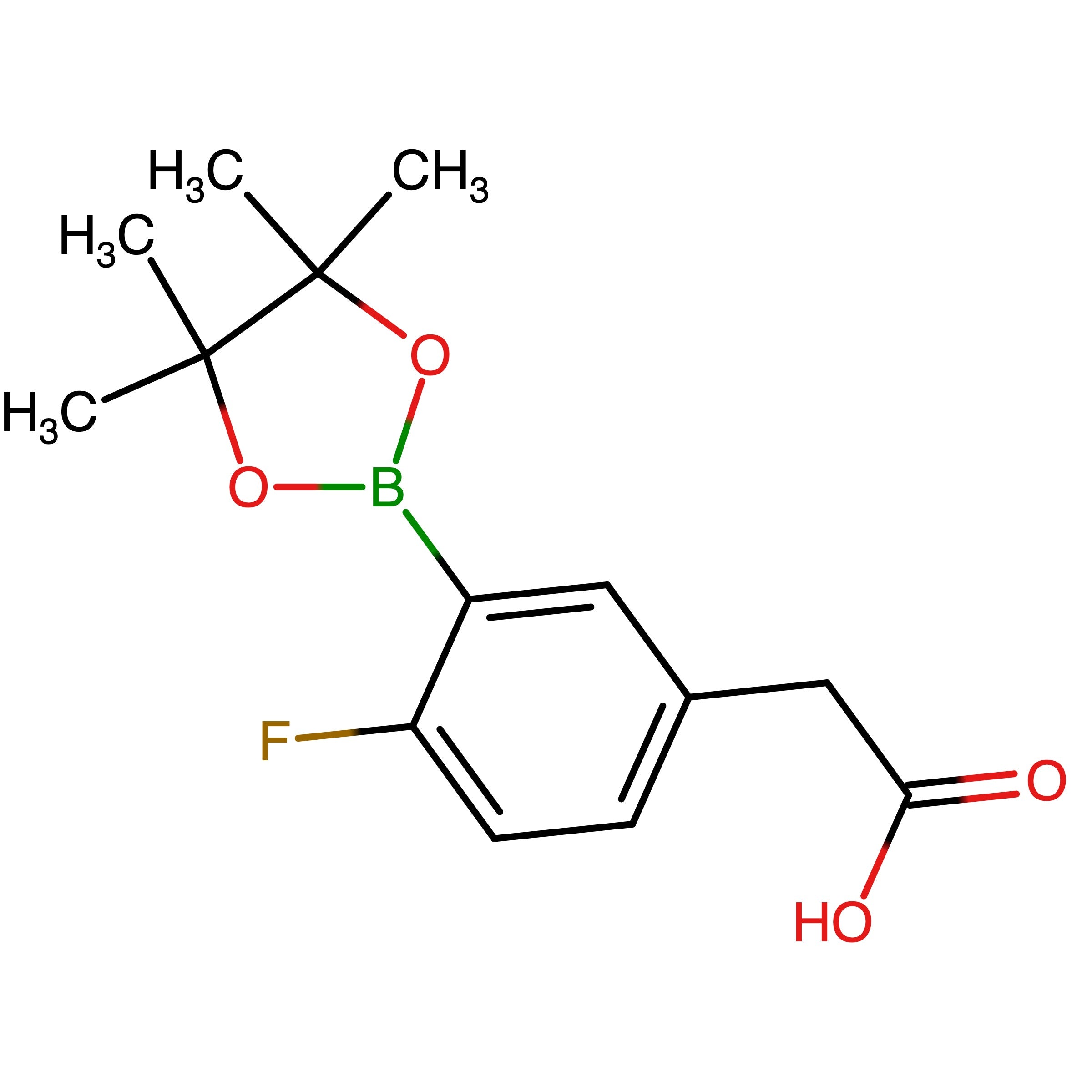 CAS 1255945-85-7 | 2-(4-Fluoro-3-(4,4,5,5-tetramethyl-1,3,2-dioxaborolan-2-yl)phenyl)acetic acid | MFCD18383451