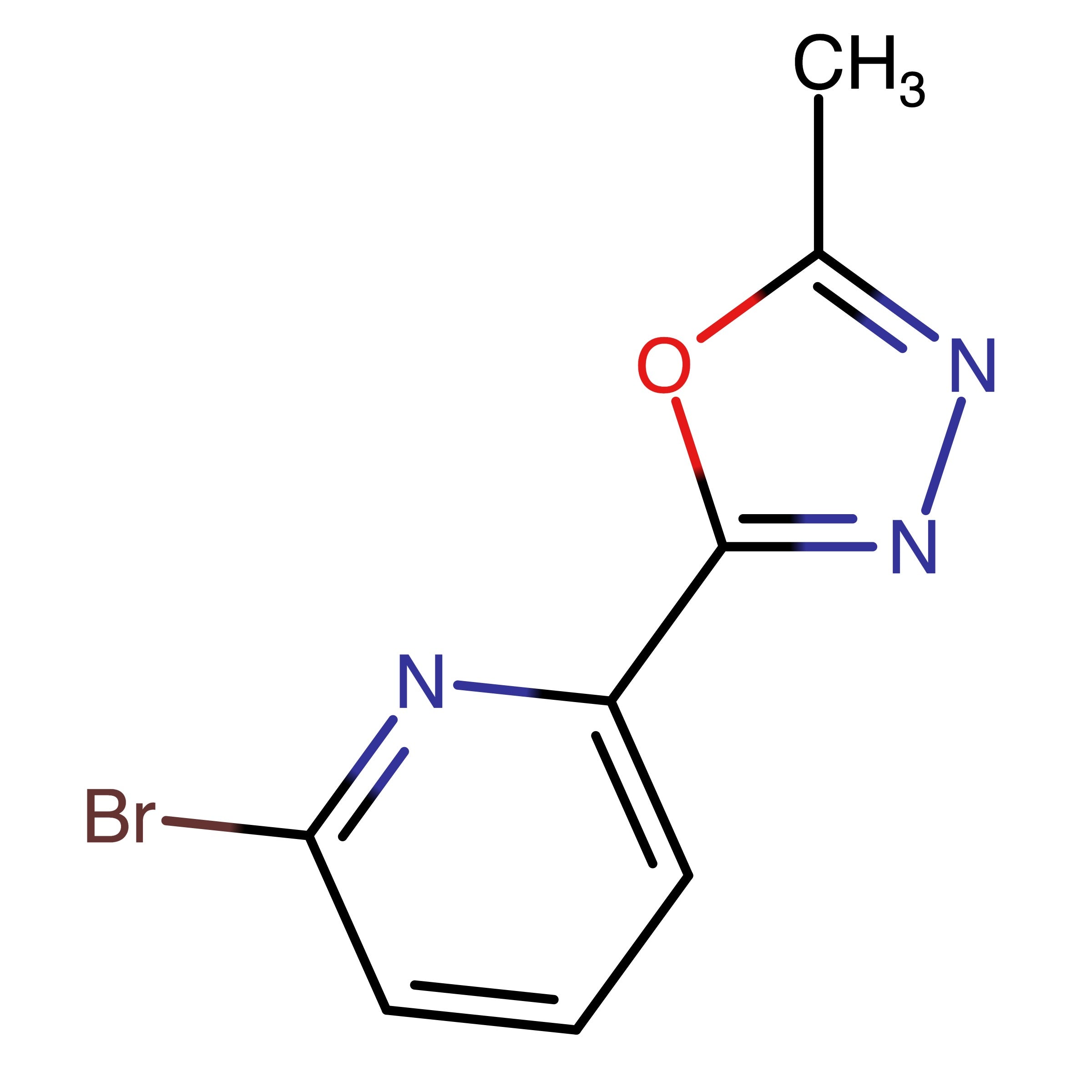 CAS 1446416-23-4 | 2-(6-Bromopyridin-2-yl)-5-methyl-1,3,4-oxadiazole