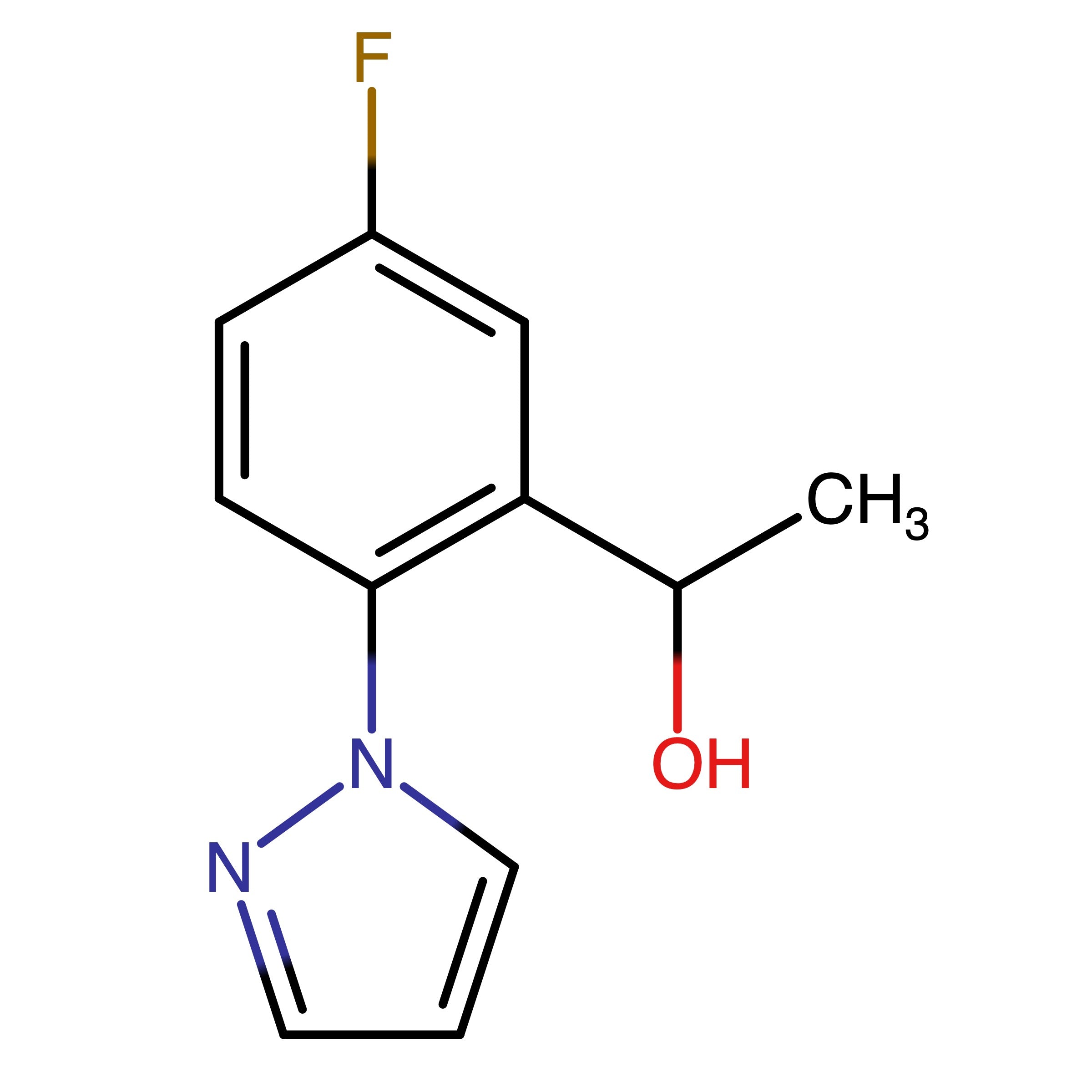 CAS 1156861-14-1 | 1-(5-Fluoro-2-(1H-pyrazol-1-yl)phenyl)ethan-1-ol