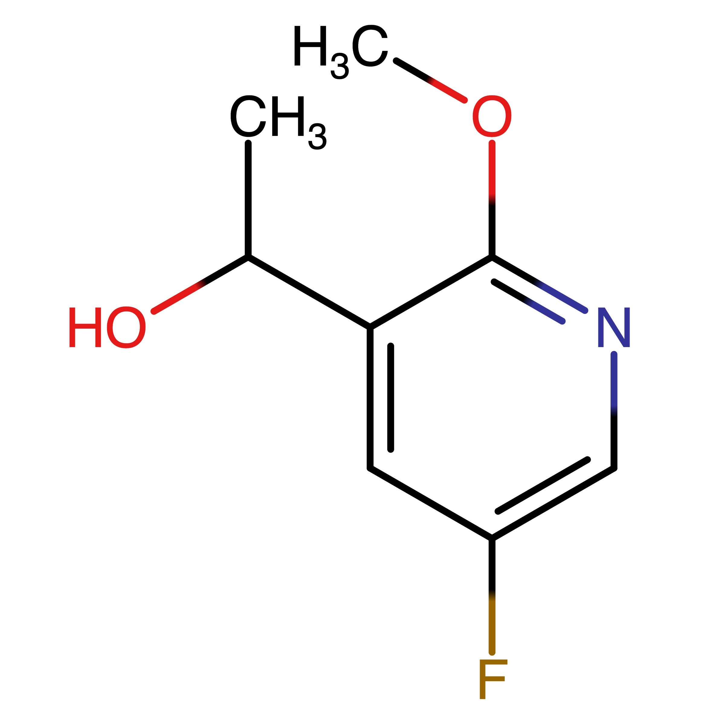 CAS 1346817-55-7 | 1-(5-Fluoro-2-methoxypyridin-3-yl)ethan-1-ol