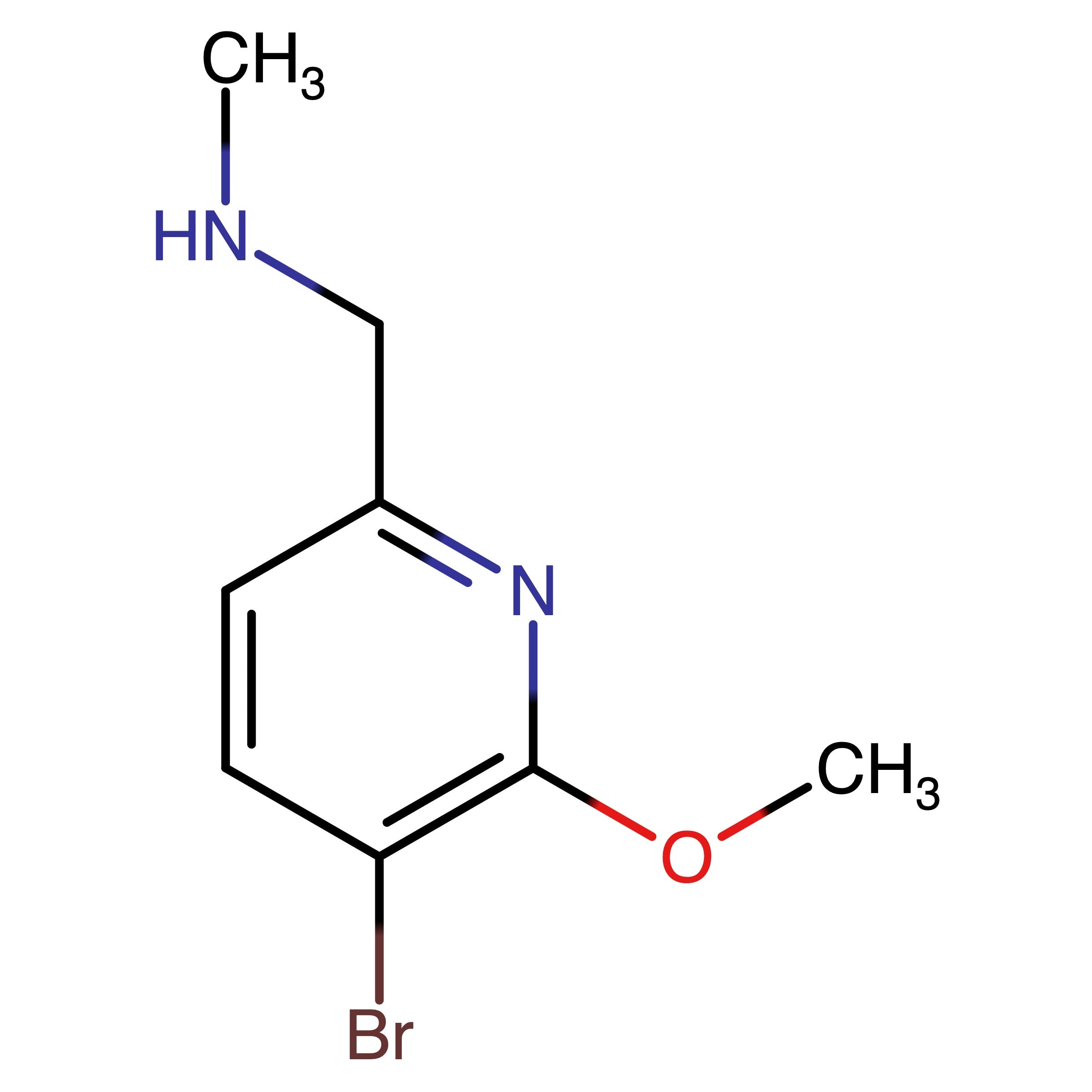 CAS 1346819-00-8 | 1-(5-Bromo-6-methoxypyridin-2-yl)-N-methylmethanamine