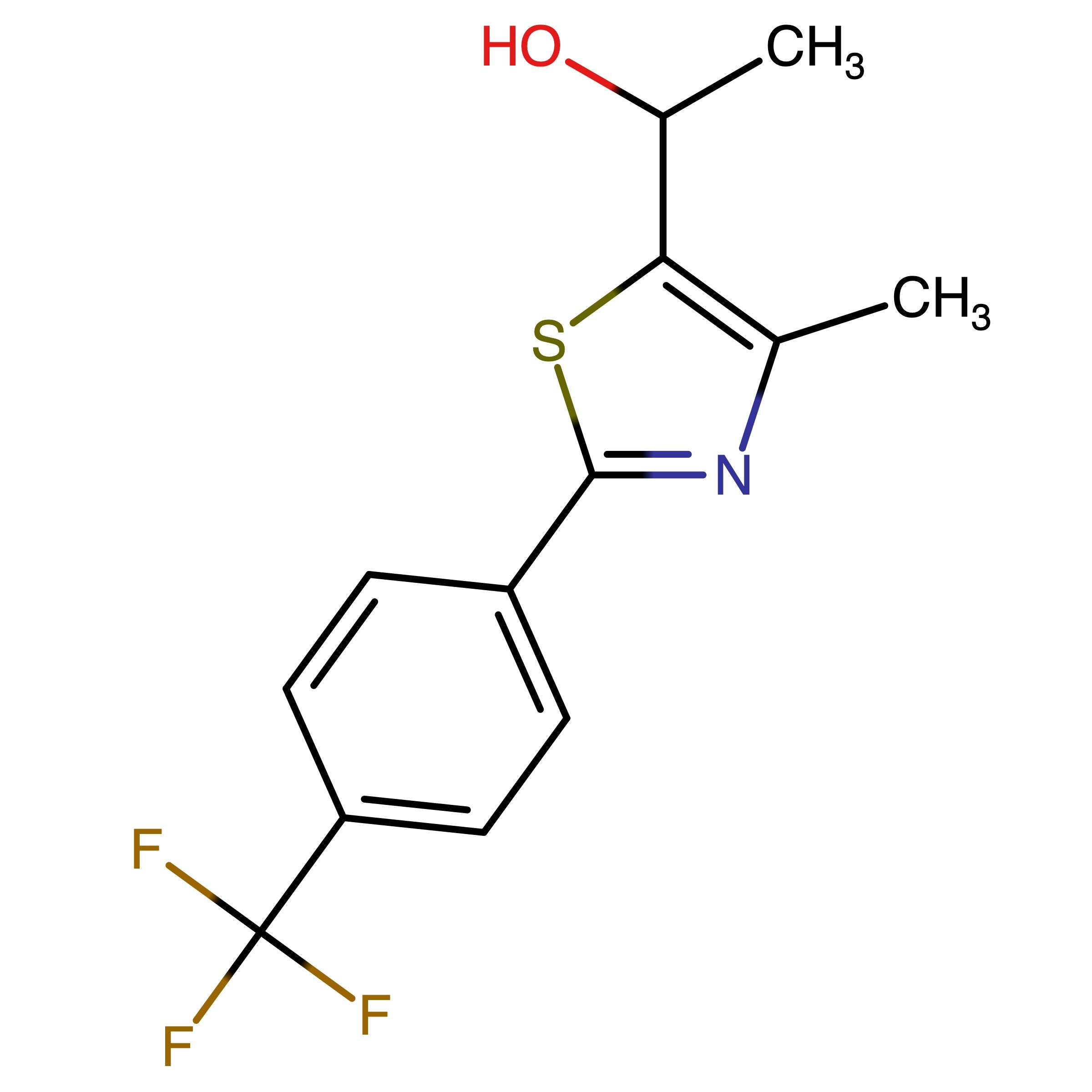 CAS 438577-62-9 | 1-(4-Methyl-2-(4-(trifluoromethyl)phenyl)thiazol-5-yl)ethan-1-ol