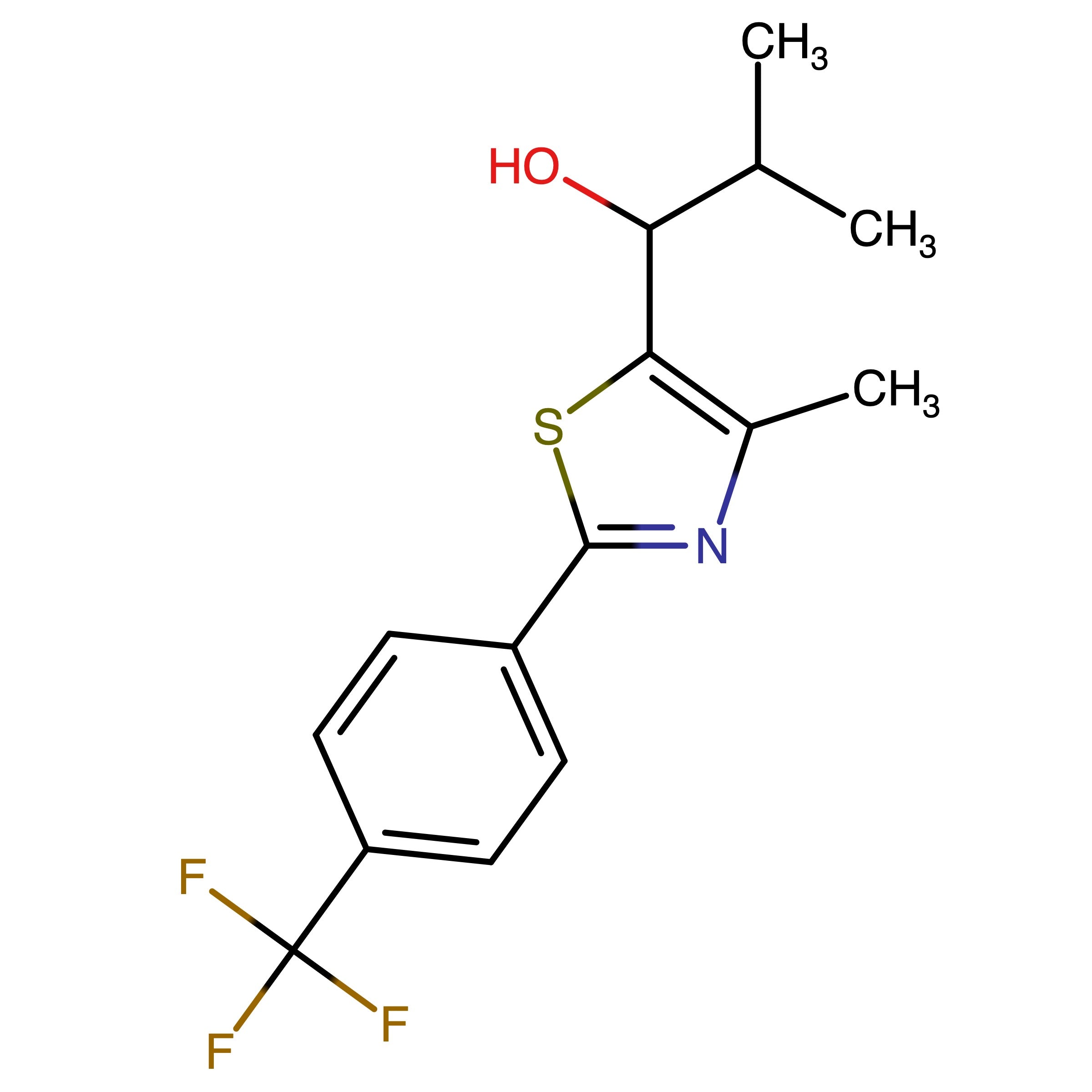 CAS 447406-68-0 | 2-Methyl-1-(4-methyl-2-(4-(trifluoromethyl)phenyl)thiazol-5-yl)propan-1-ol