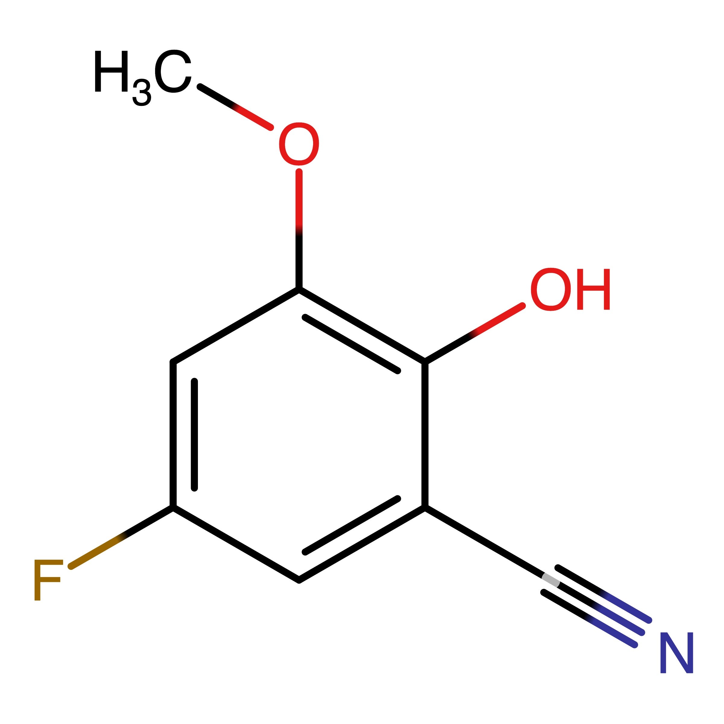CAS 862088-19-5 | 5-Fluoro-2-hydroxy-3-methoxybenzonitrile | MFCD22043245