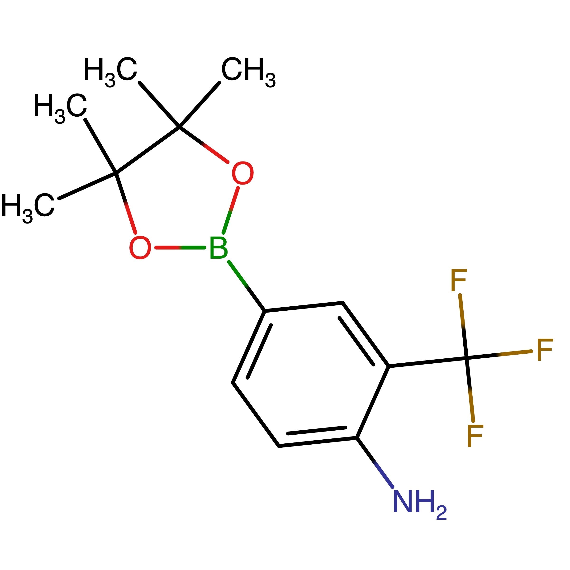 CAS 508223-55-0 | 4-(4,4,5,5-Tetramethyl-1,3,2-dioxaborolan-2-yl)-2-(trifluoromethyl)aniline | MFCD16996231