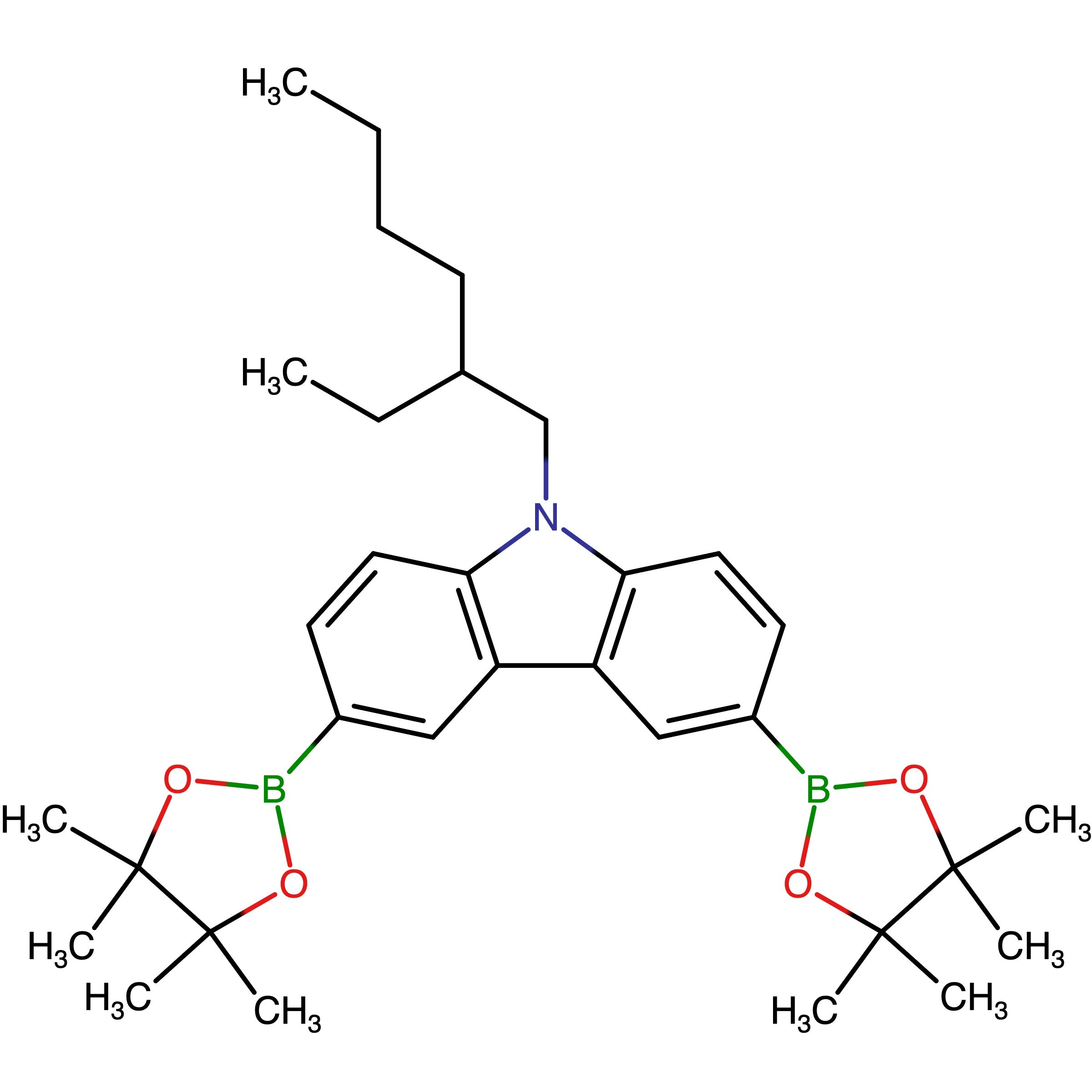 CAS 448955-87-1 | 9-(2-Ethylhexyl)-3,6-bis(4,4,5,5-tetramethyl-1,3,2-dioxaborolan-2-yl)-9H-carbazole | MFCD23703115