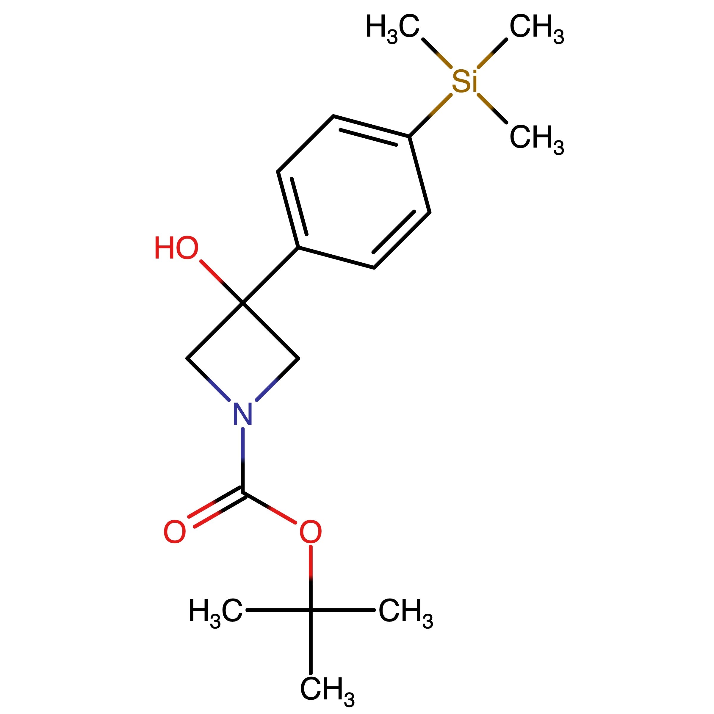 CAS 1357614-49-3 | tert-Butyl 3-hydroxy-3-(4-(trimethylsilyl)phenyl)azetidine-1-carboxylate
