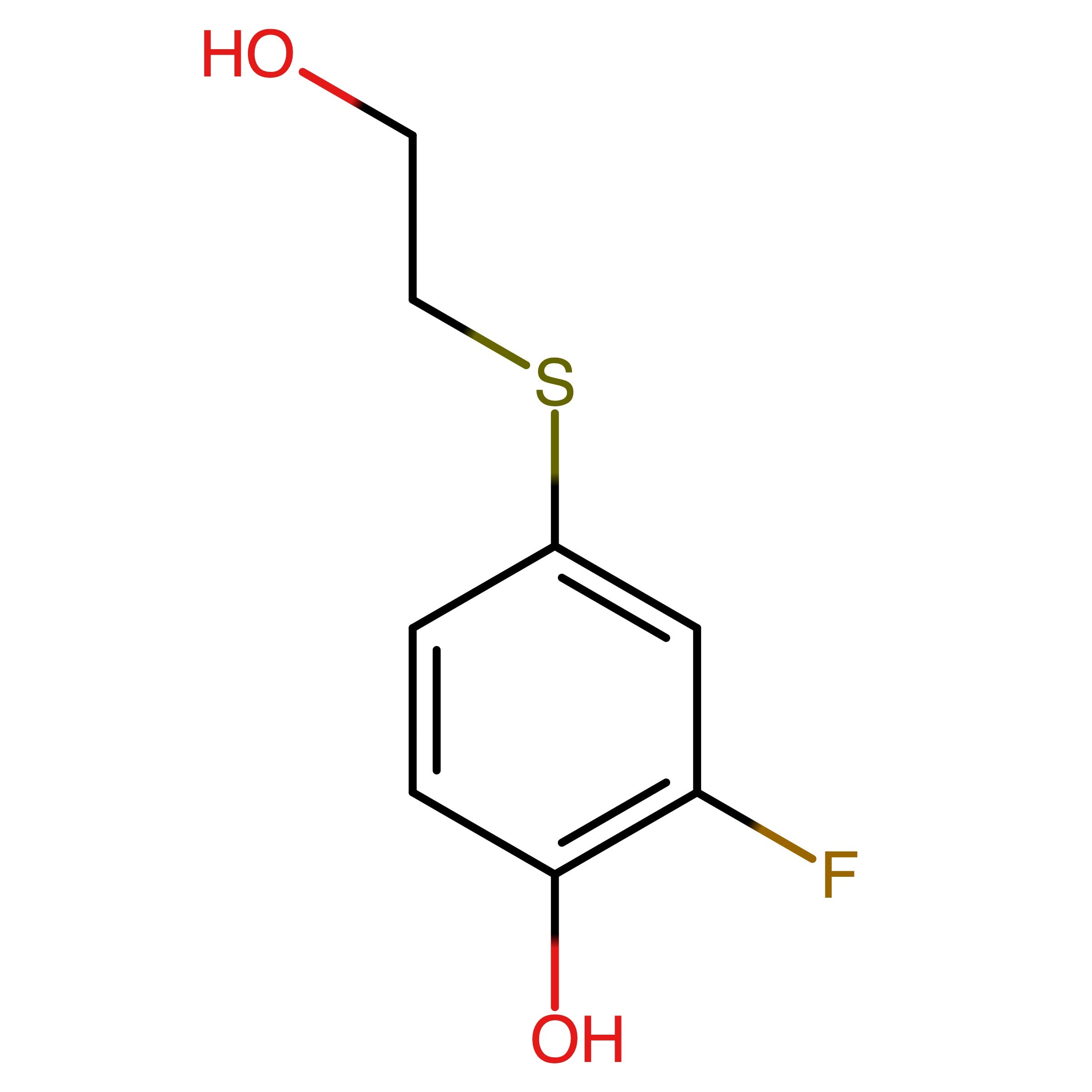 CAS 1258001-14-7 | 2-Fluoro-4-((2-hydroxyethyl)thio)phenol