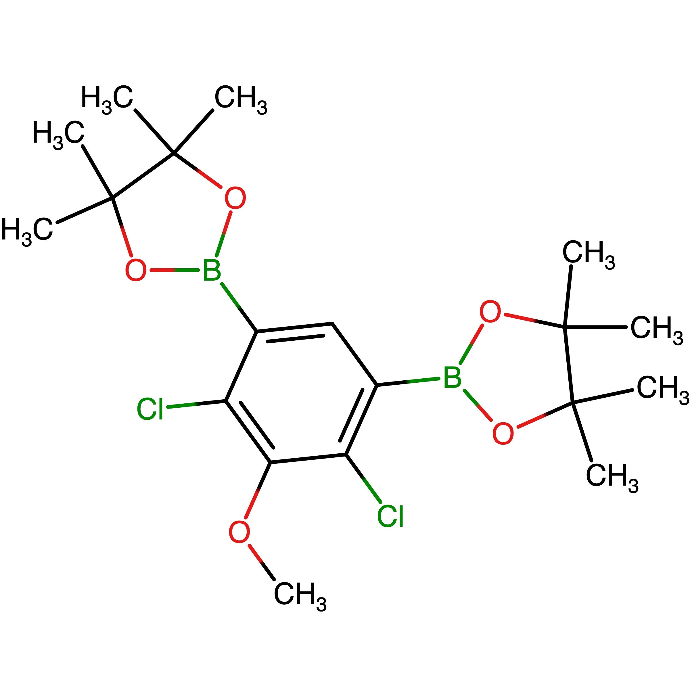 CAS 1221589-79-2 | 2,2'-(4,6-Dichloro-5-methoxy-1,3-phenylene)bis(4,4,5,5-tetramethyl-1,3,2-dioxaborolane) | MFCD29917023