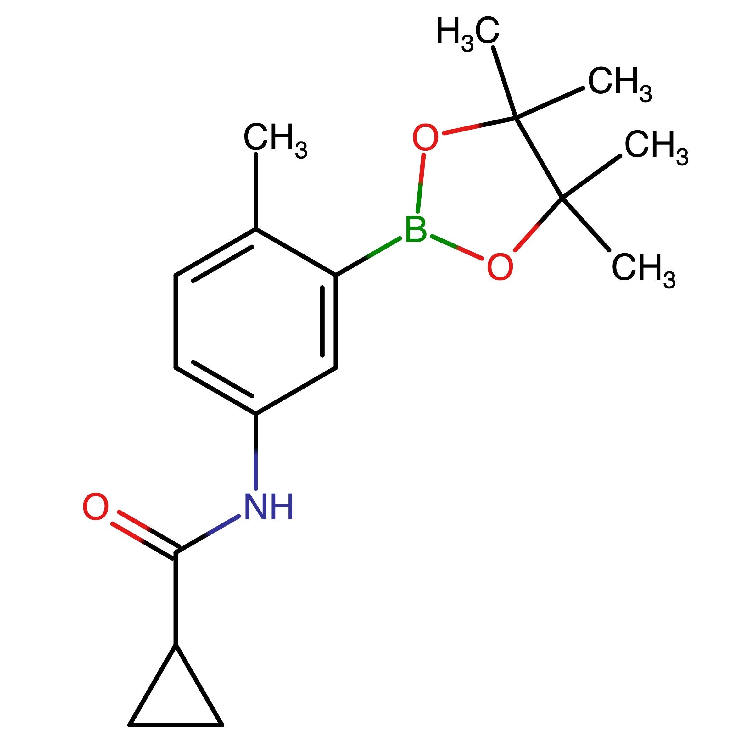 CAS 882679-35-8 | N-[4-Methyl-3-(4,4,5,5-tetramethyl-1,3,2-dioxaborolan-2-yl)phenyl]cyclopropanecarboxamide | MFCD22573174